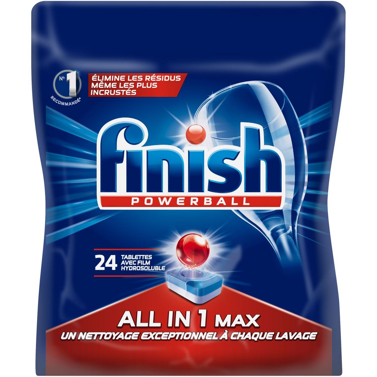 FINISH Powerball tablettes tout en 1 lave-vaisselle 24 tablettes