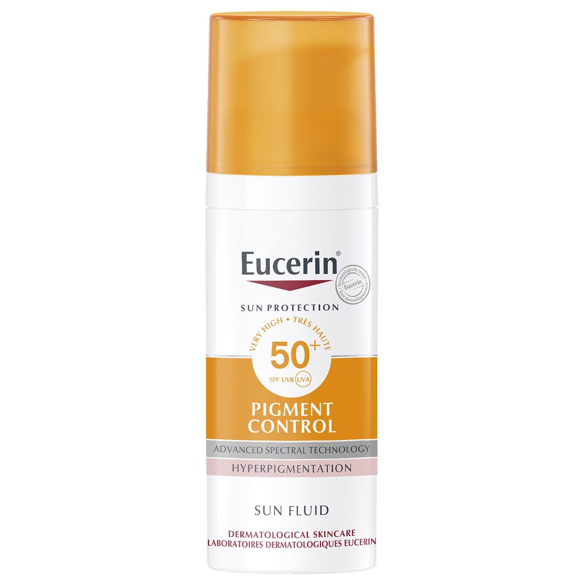 Voir la diapositive 2 : EUCERIN Pigment control Sun fluid hyperpigmentation 50ml