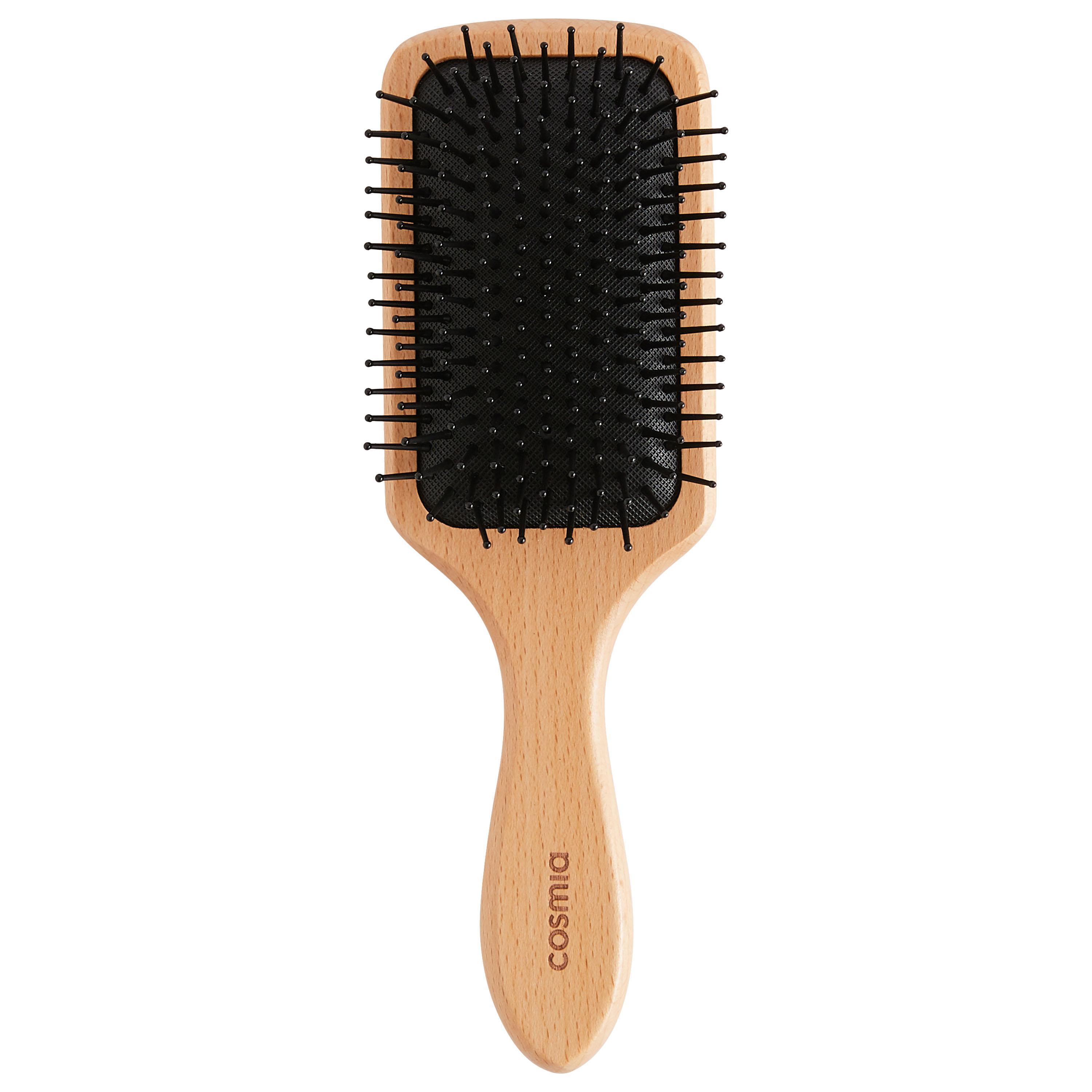 Voir la diapositive 2 : COSMIA Brosse à cheveux bois tous types de cheveux 1 brosse
