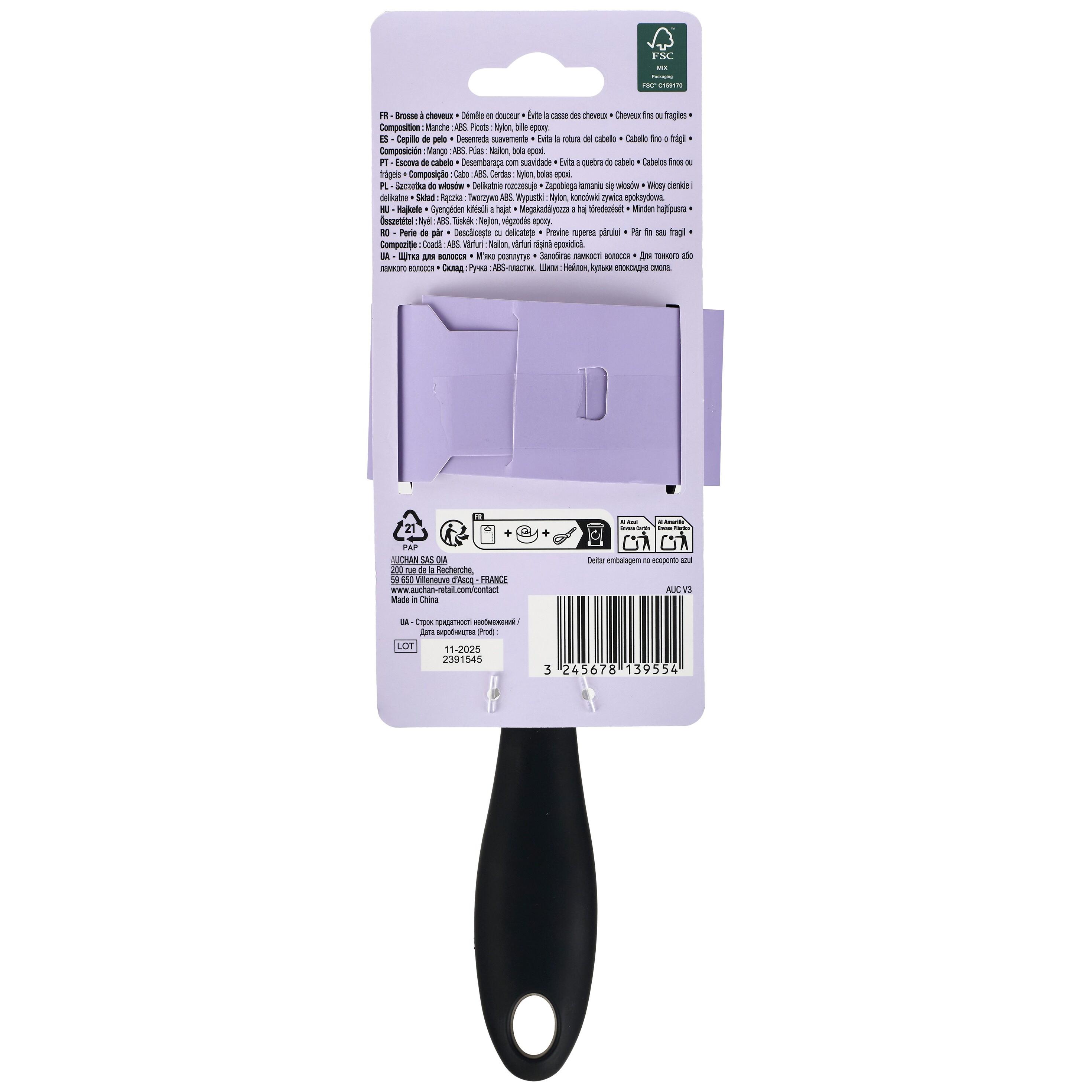 Voir la diapositive 2 : COSMIA Brosse à cheveux ultra flexible cheveux mouillés 1 brosse