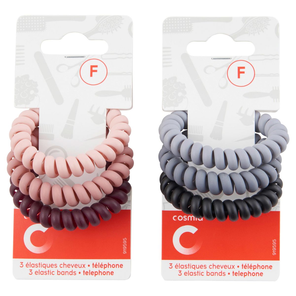 COSMIA Elastiques cheveux téléphone 3 pièces