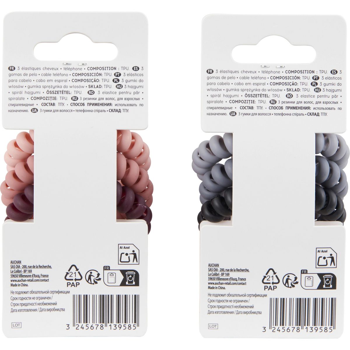 COSMIA Elastiques cheveux téléphone 3 pièces