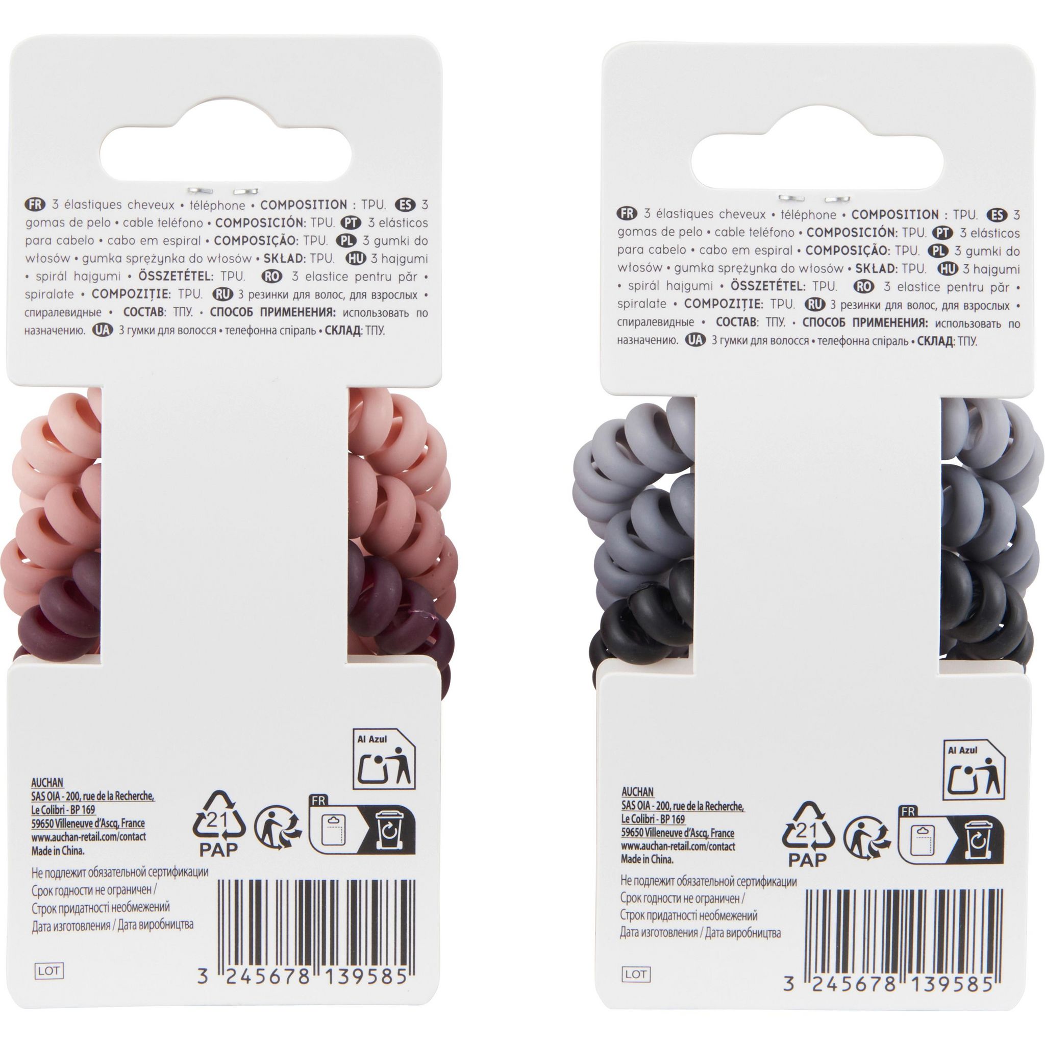 Voir la diapositive 3 : COSMIA Elastiques cheveux téléphone 3 pièces