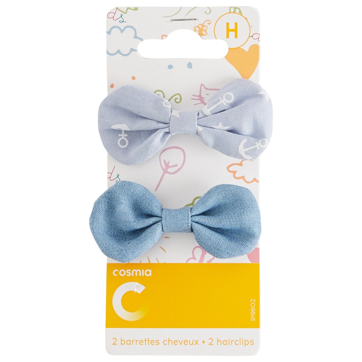 AUCHAN Barrettes cheveux enfant 2 pièces