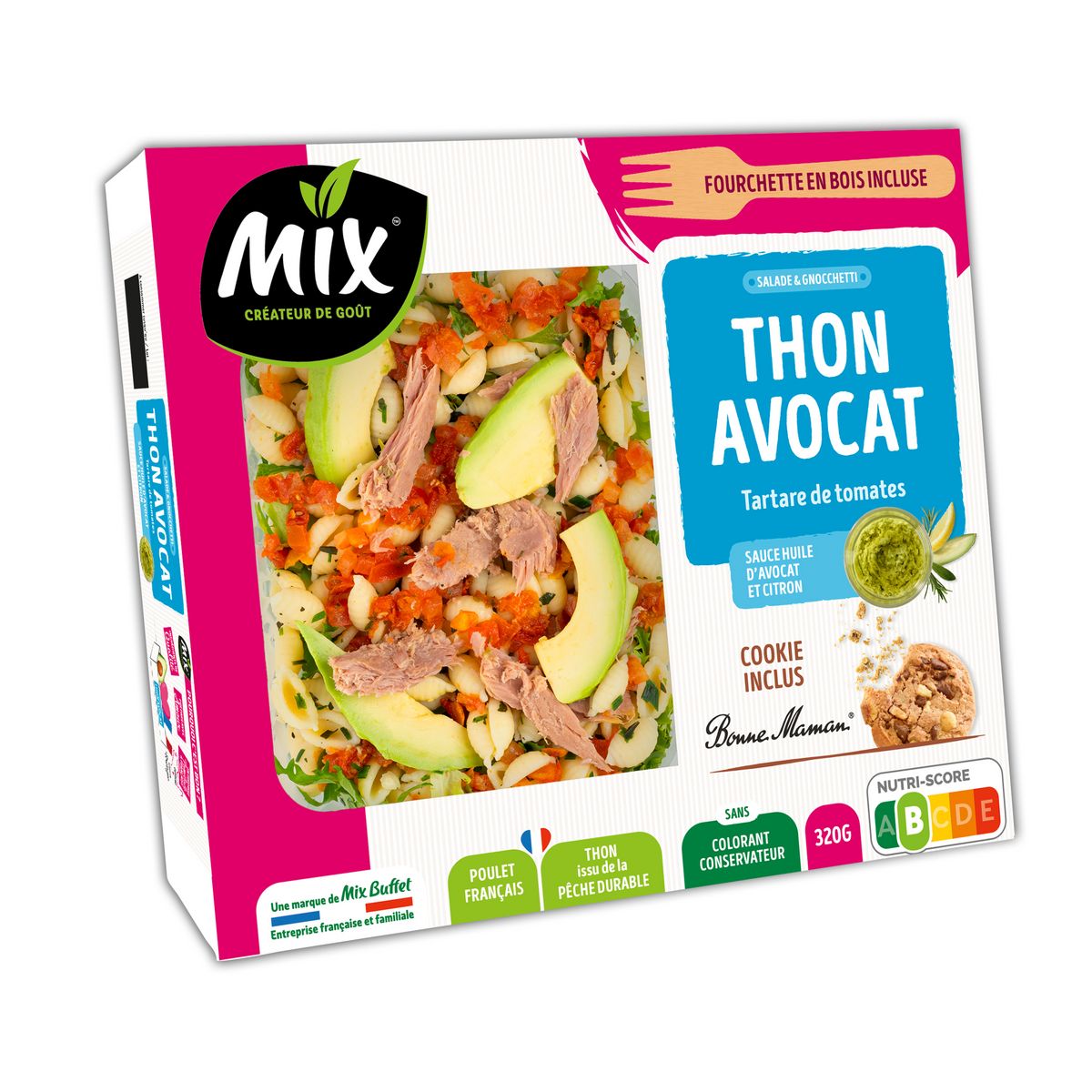 MIX Salade & Céréales Thon et avocat twists salés et brownie 1 part 320g