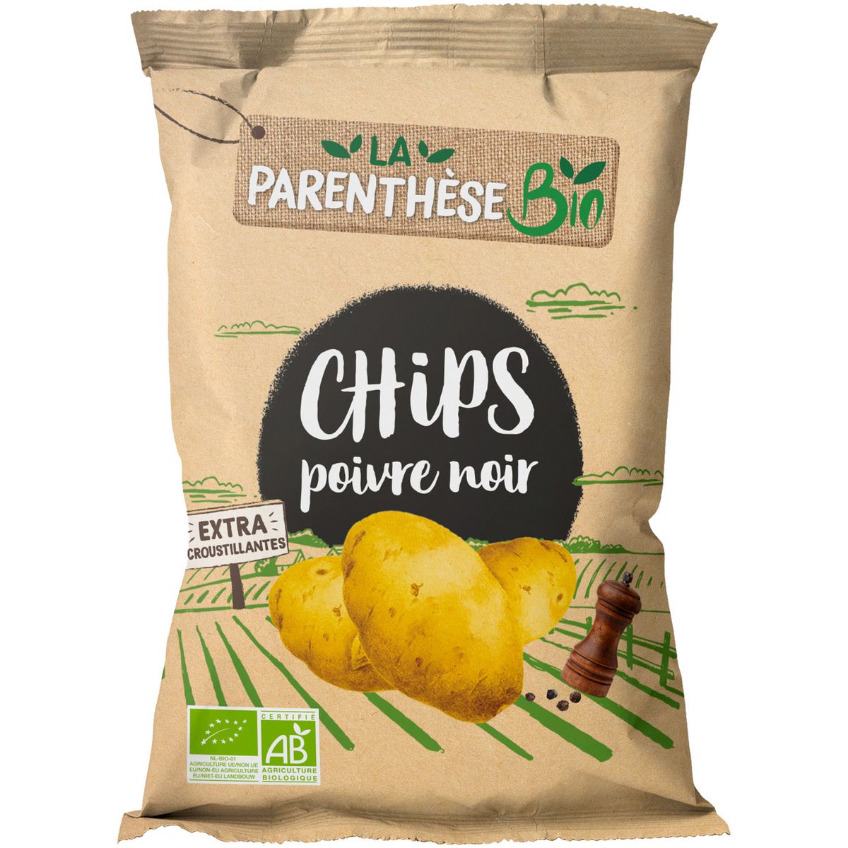 LA PARENTHESE BIO Chips poivre noir 125g