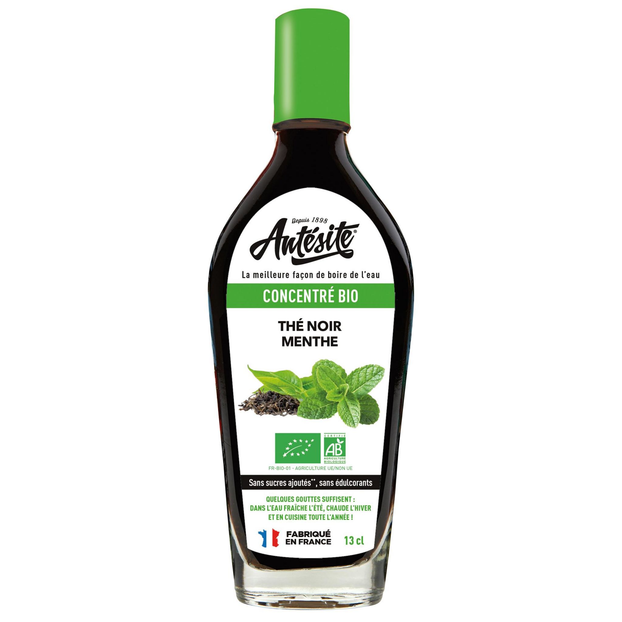 ANTESITE Sirop concentré de thé noir et menthe bio 13cl
