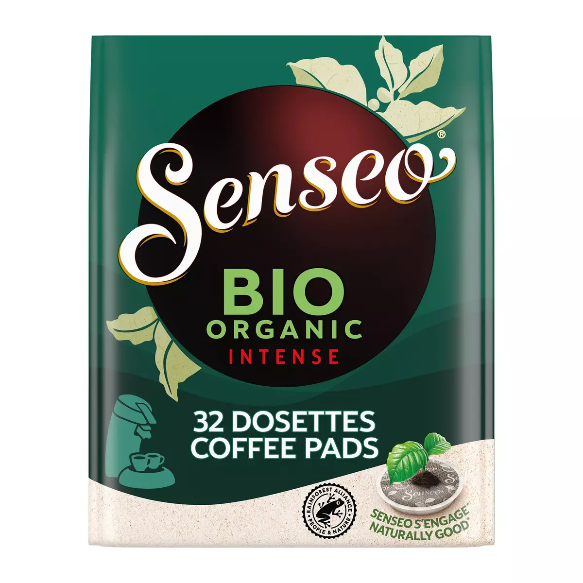 32 dosettes de café SENSEO Intense BIO Organic - Café en dosette