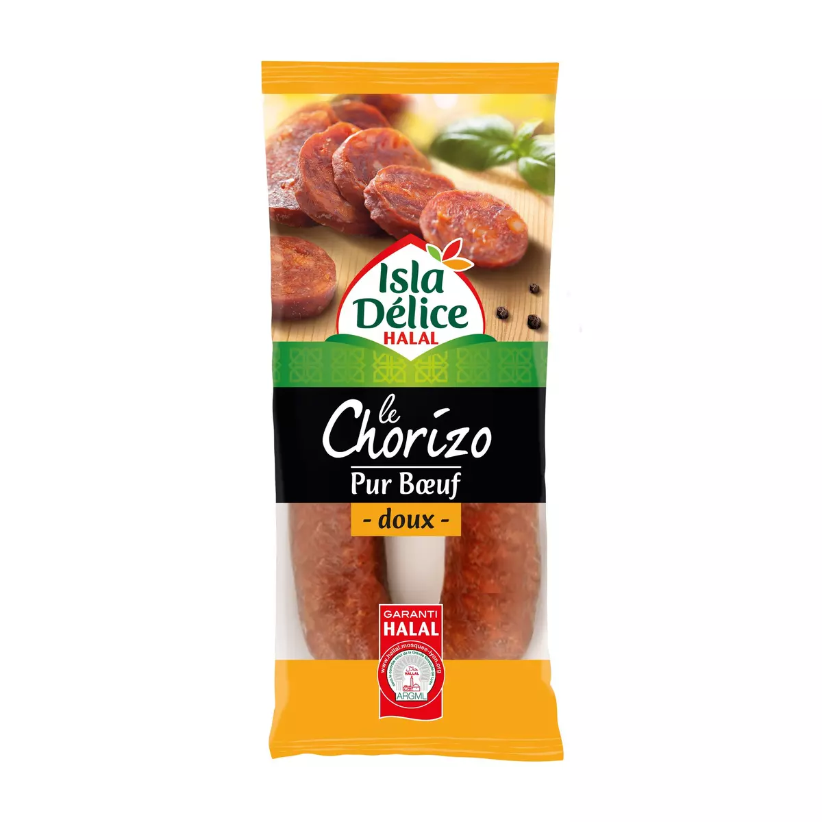 ISLA DELICE Chorizo pur bœuf doux halal 200g
