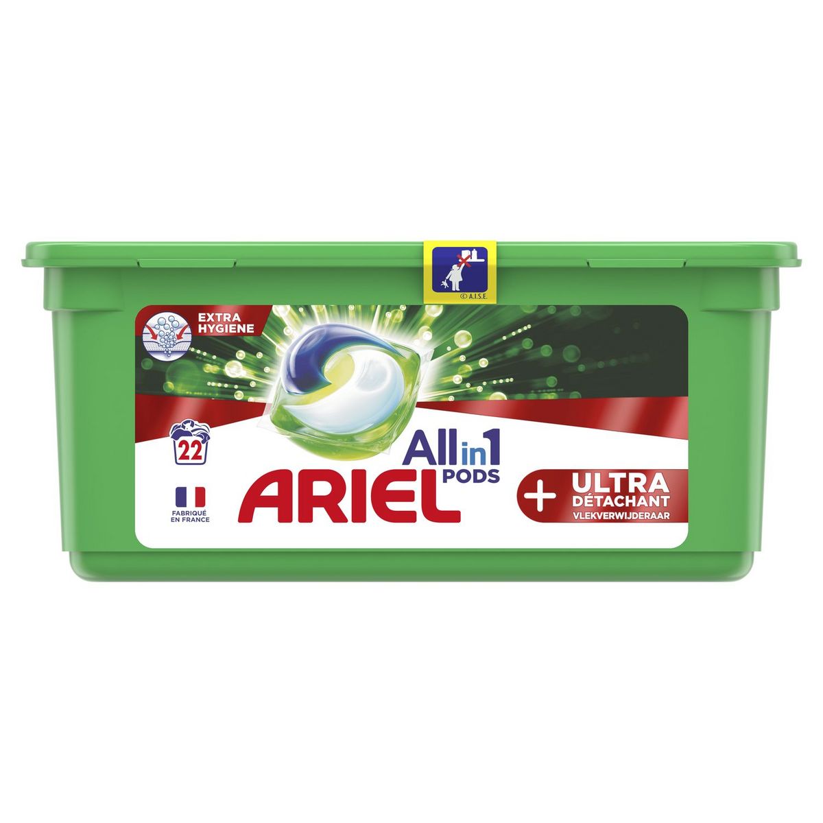 ARIEL Pods Lessive en capsules ultra détachant  22 pods
