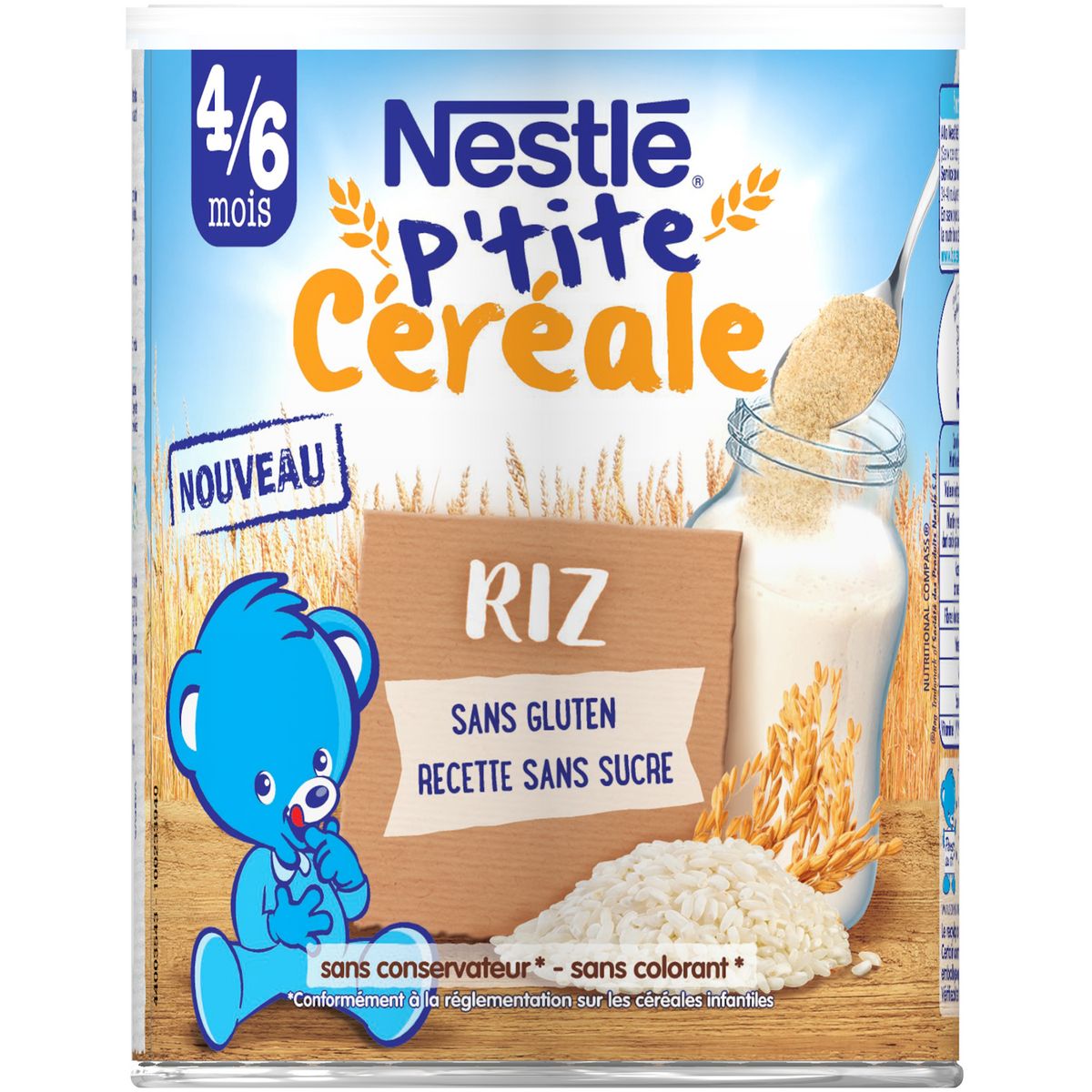 NESTLE P'tite céréale riz en poudre dès 4-6 mois 220g