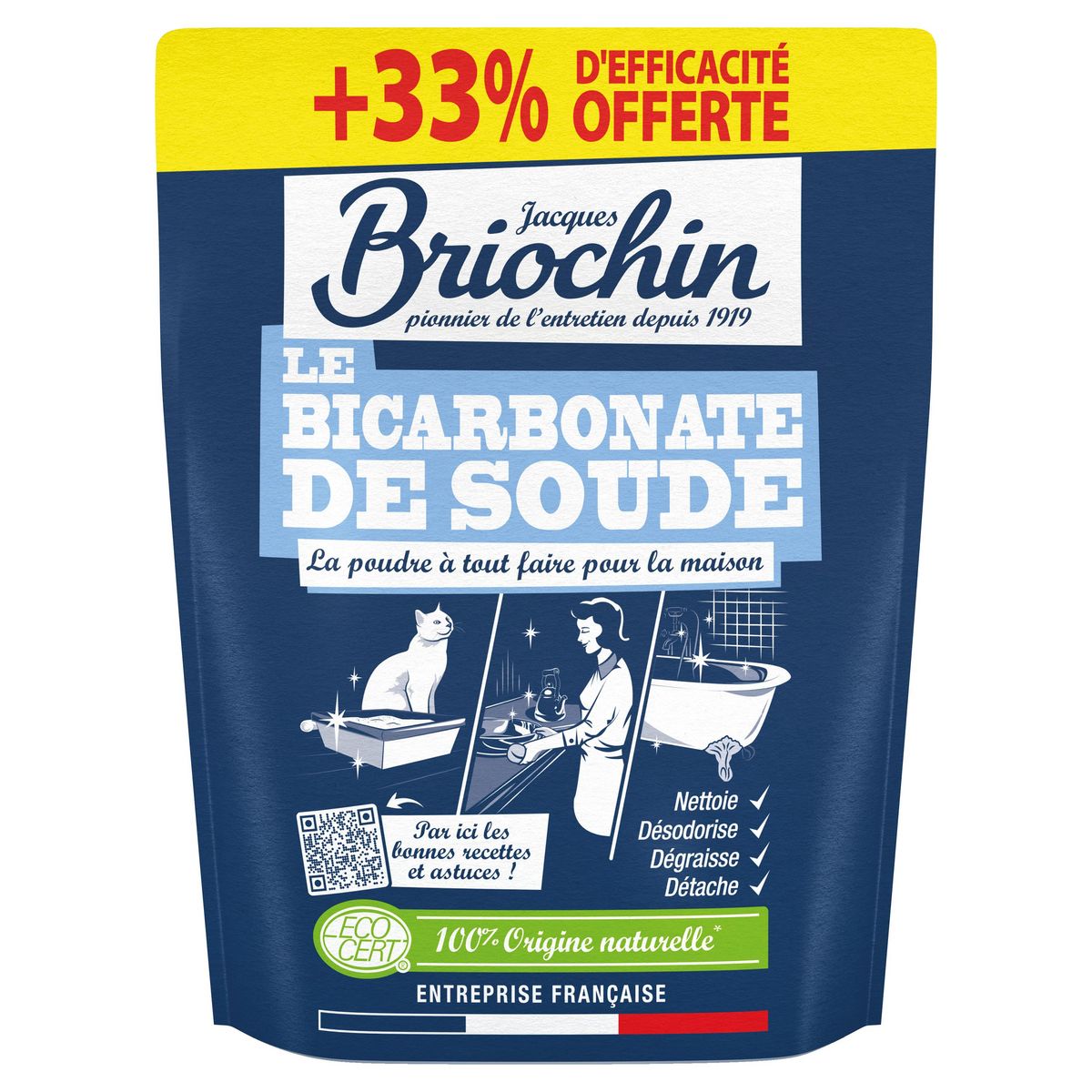 BRIOCHIN BICARBONATE DE SOUDE 500G +33% GRATUIT 500g + 33% offert