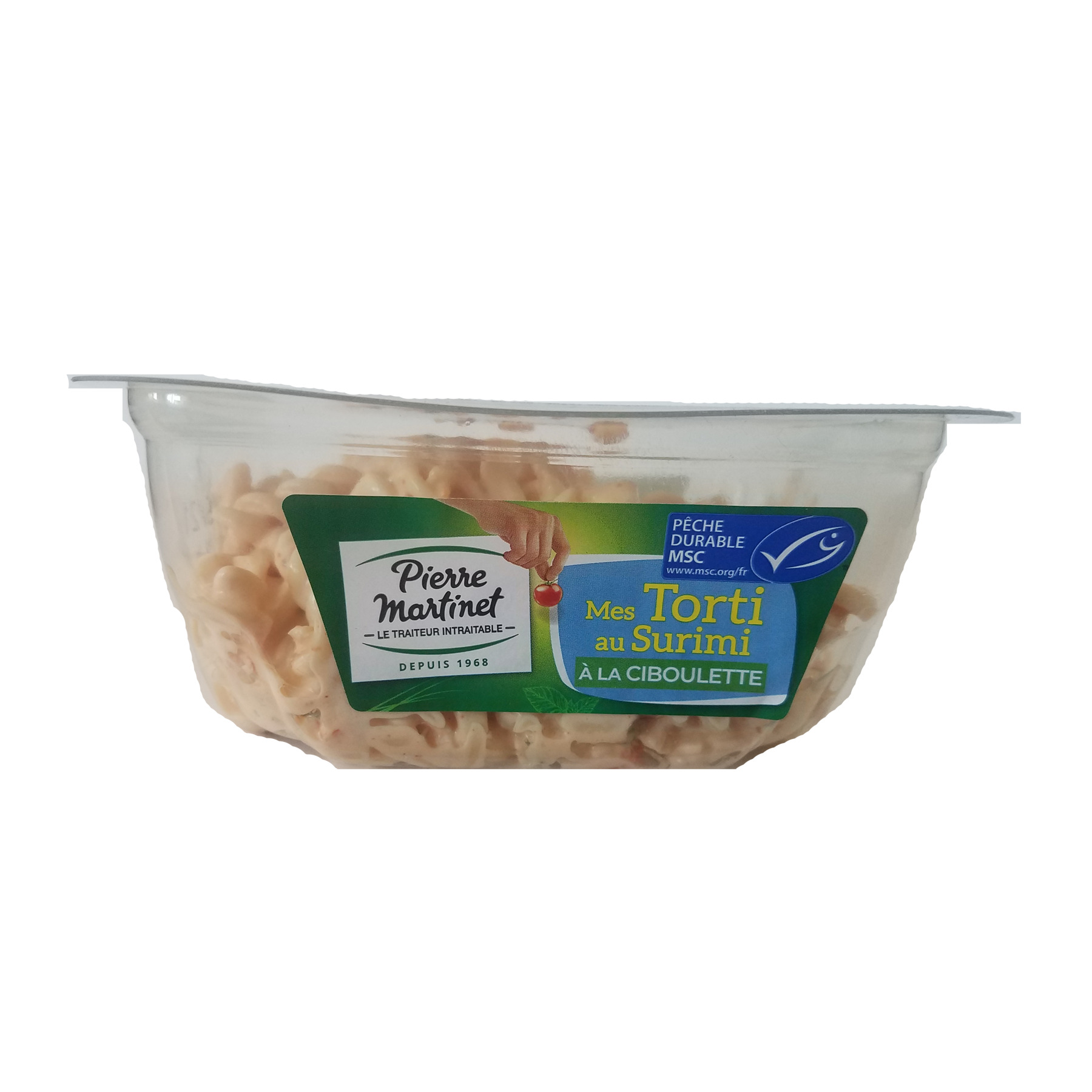 Voir la diapositive 2 : PIERRE MARTINET Salade de torti au surimi à la ciboulette 300g