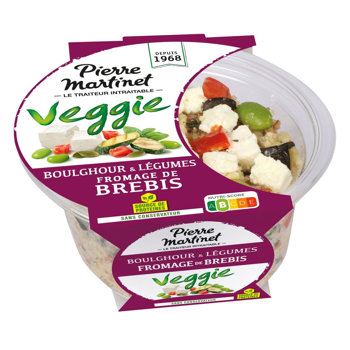 MARTINET Veggie salade de boulghour et légumes fromage de brebis 1 part 210g