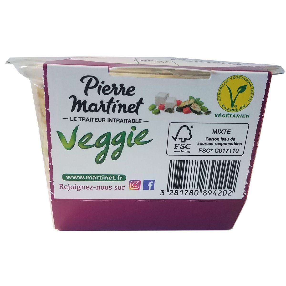 MARTINET Veggie salade de boulghour et légumes fromage de brebis 1 part 210g
