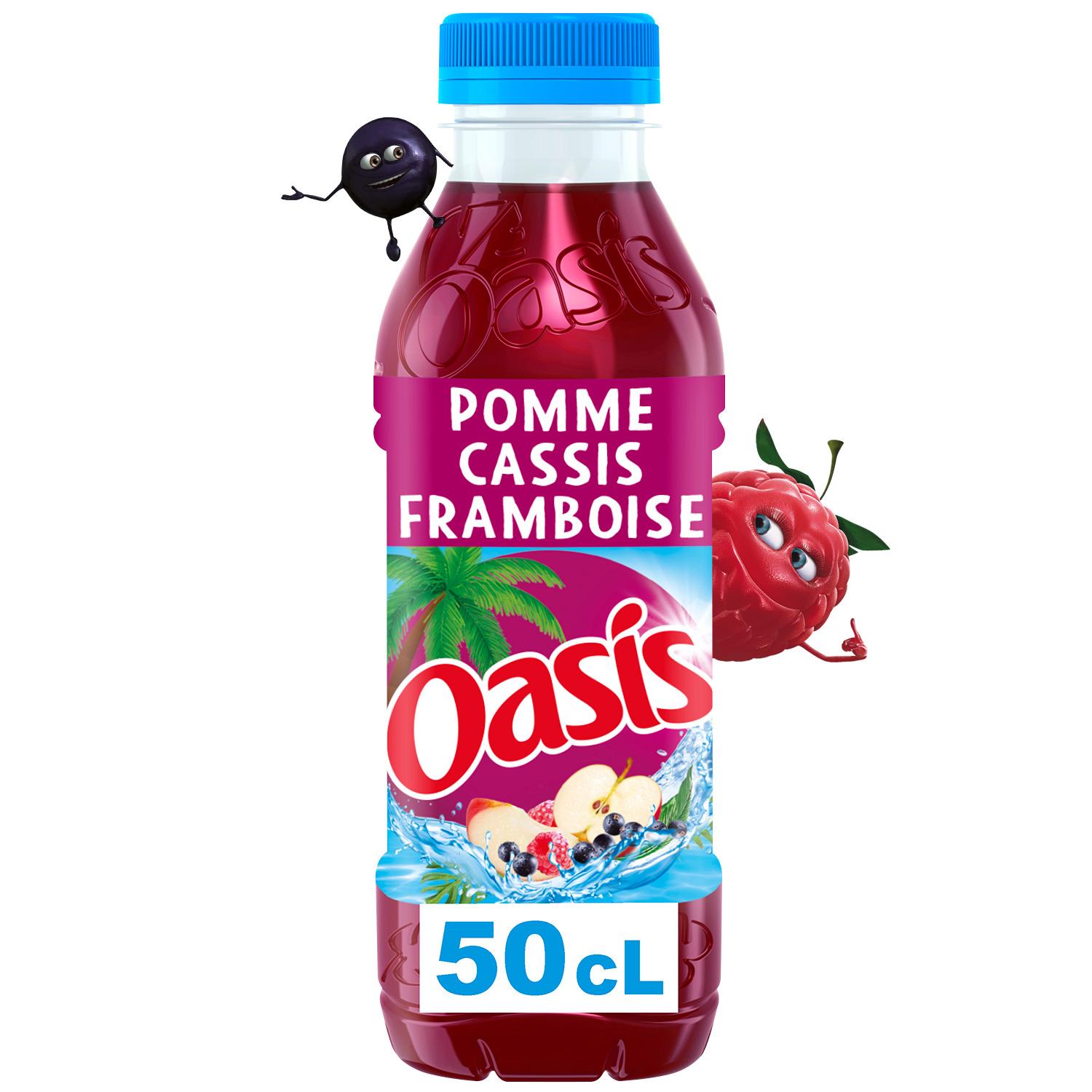 Voir la diapositive 2 : OASIS Boisson aux fruits saveur pomme cassis framboise bouteille 50cl