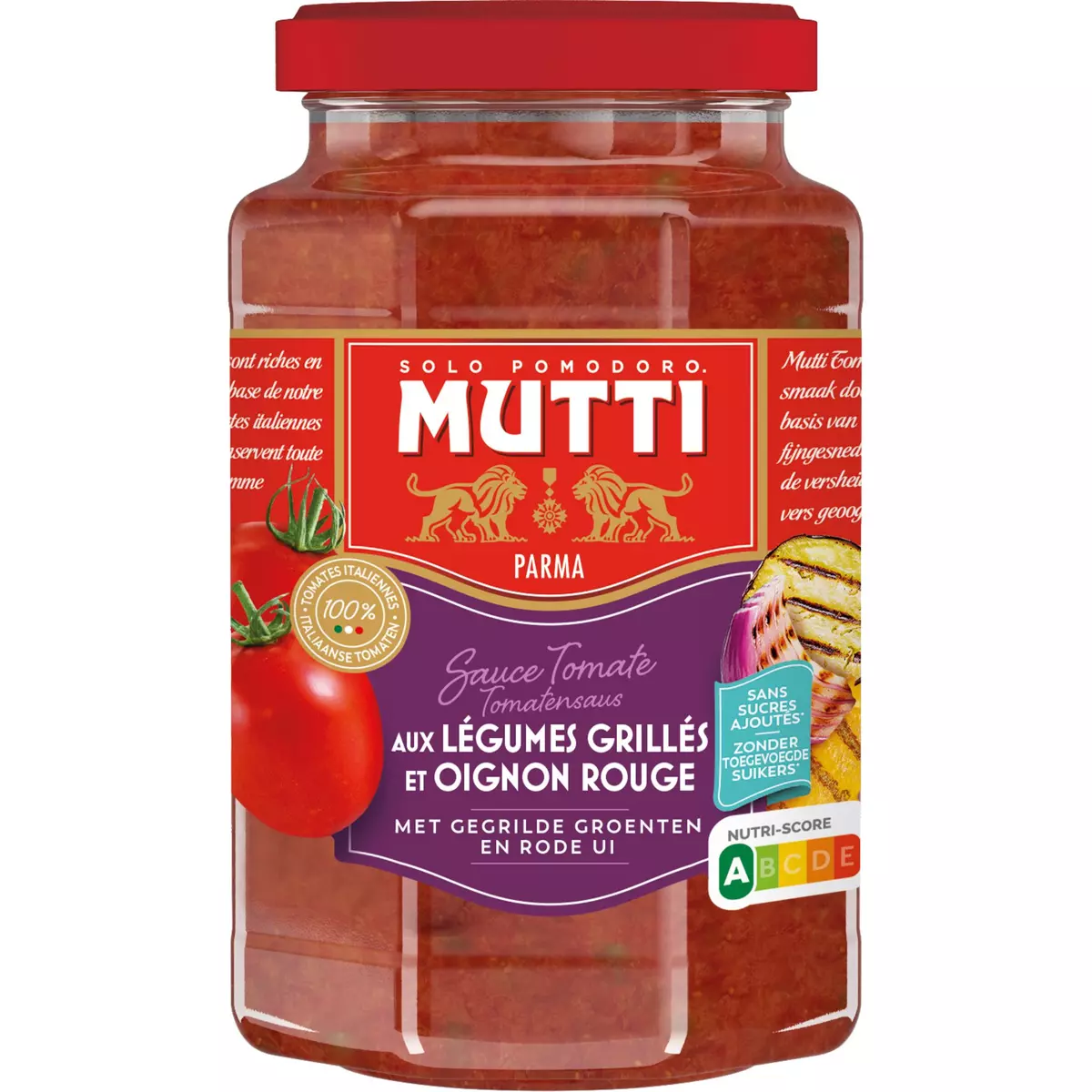 MUTTI Sauce tomates à base de pulpe et légumes grillés 400g