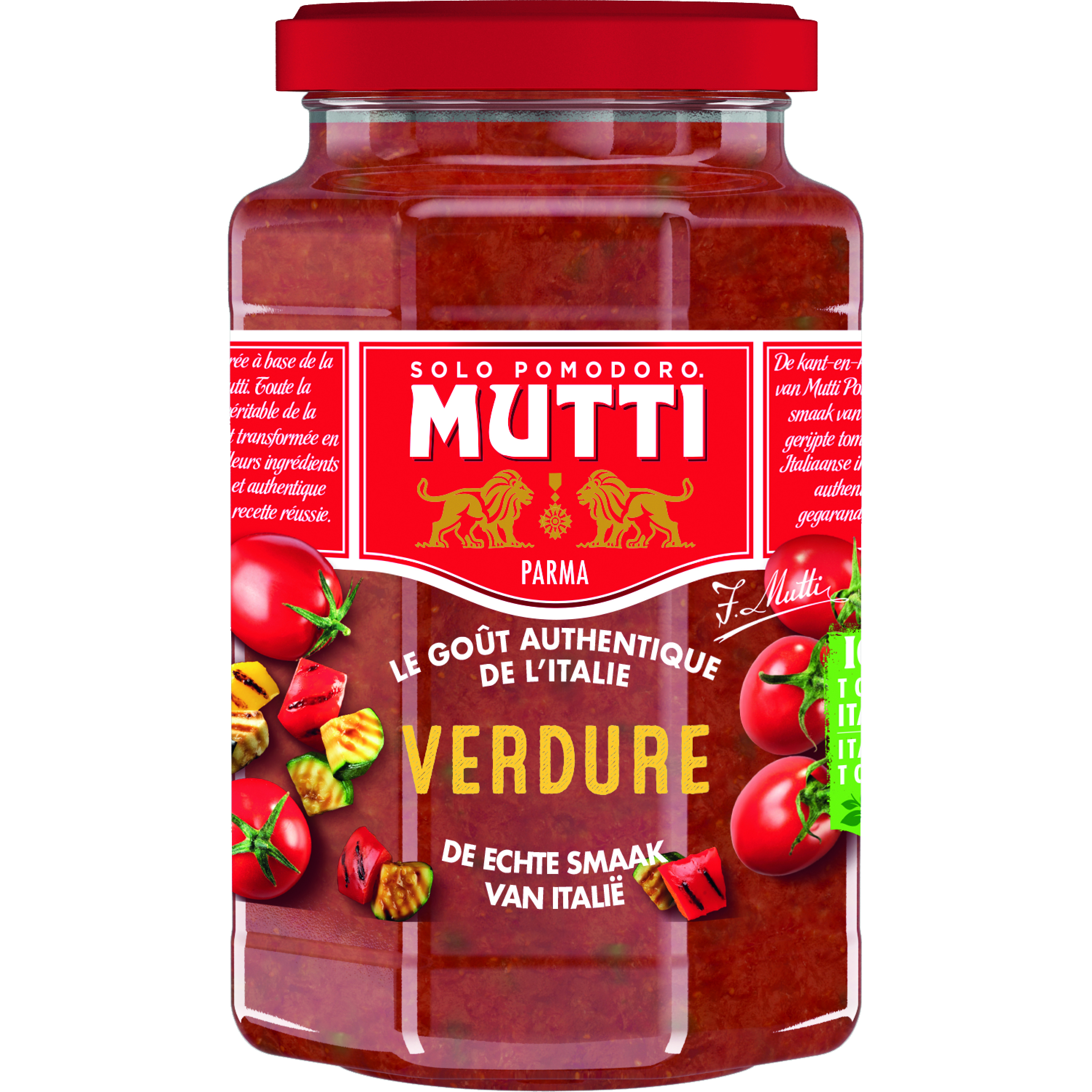 Voir la diapositive 2 : MUTTI Sauce tomates à base de pulpe et légumes grillés 400g