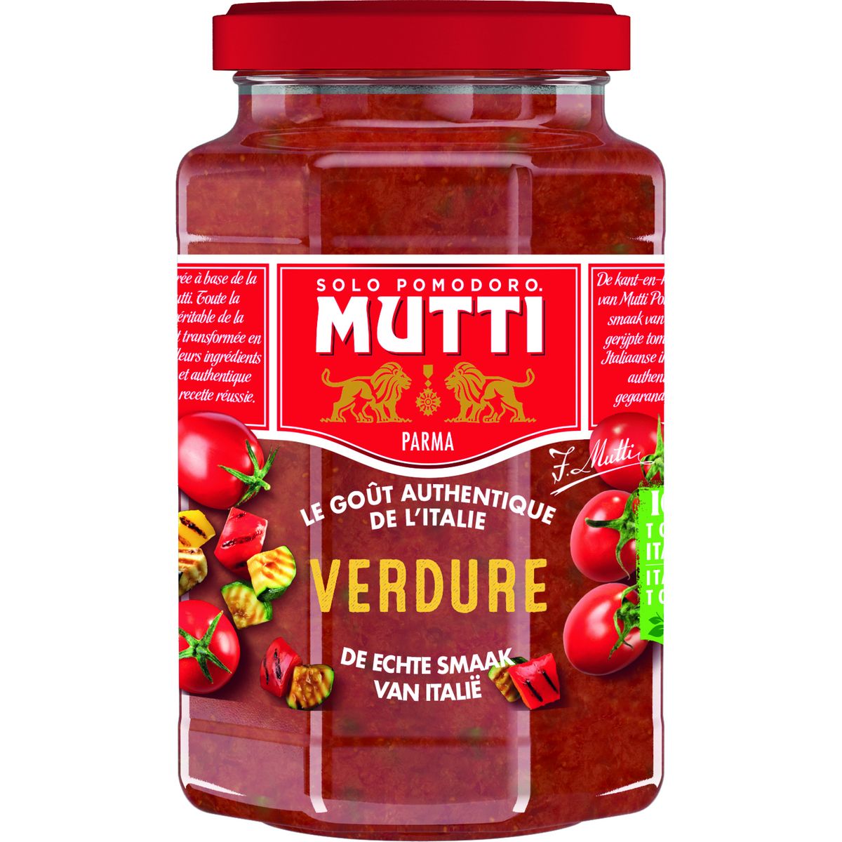 MUTTI Sauce tomates à base de pulpe et légumes grillés 400g