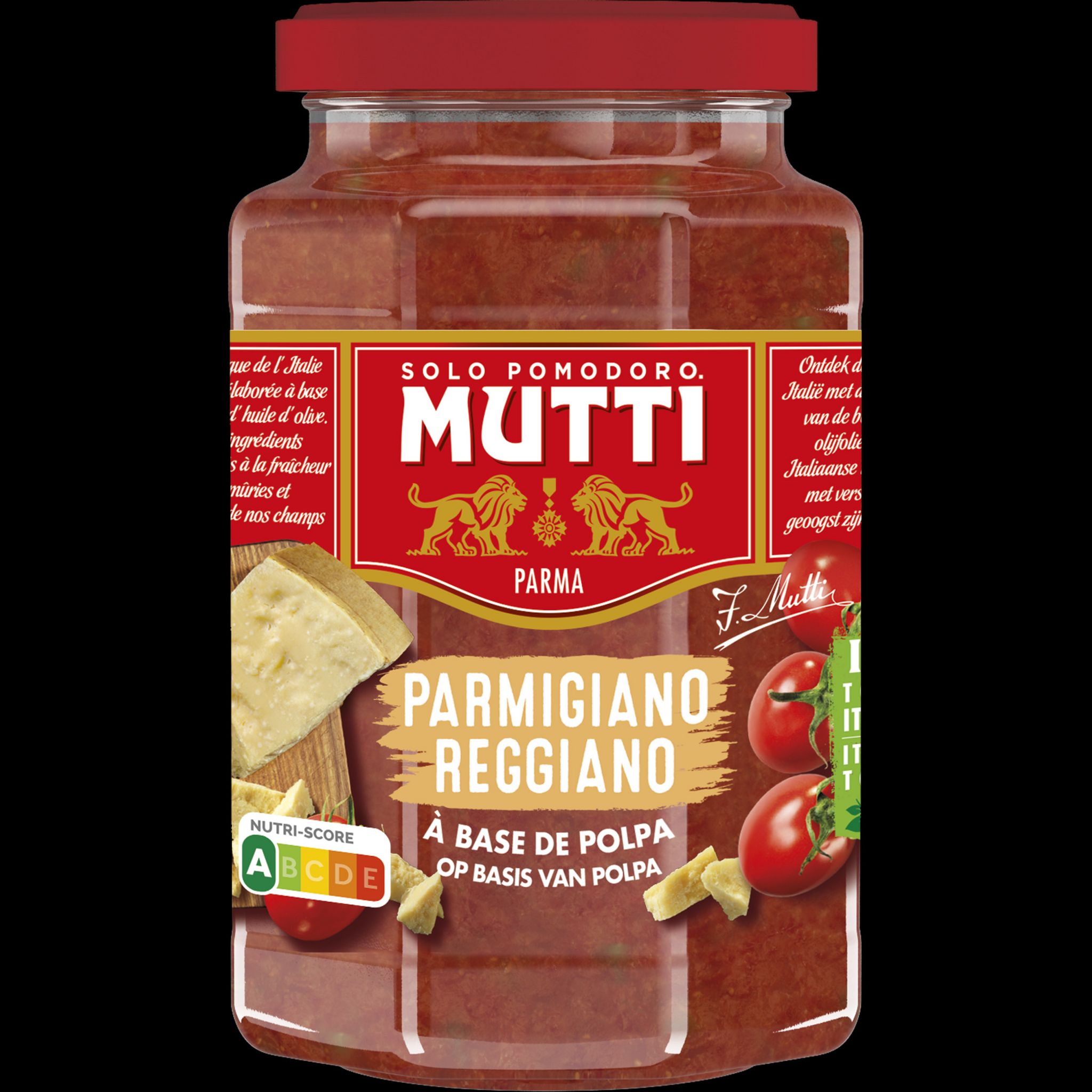 Voir la diapositive 3 : MUTTI Sauce tomates à base de pulpe et parmesan 400g
