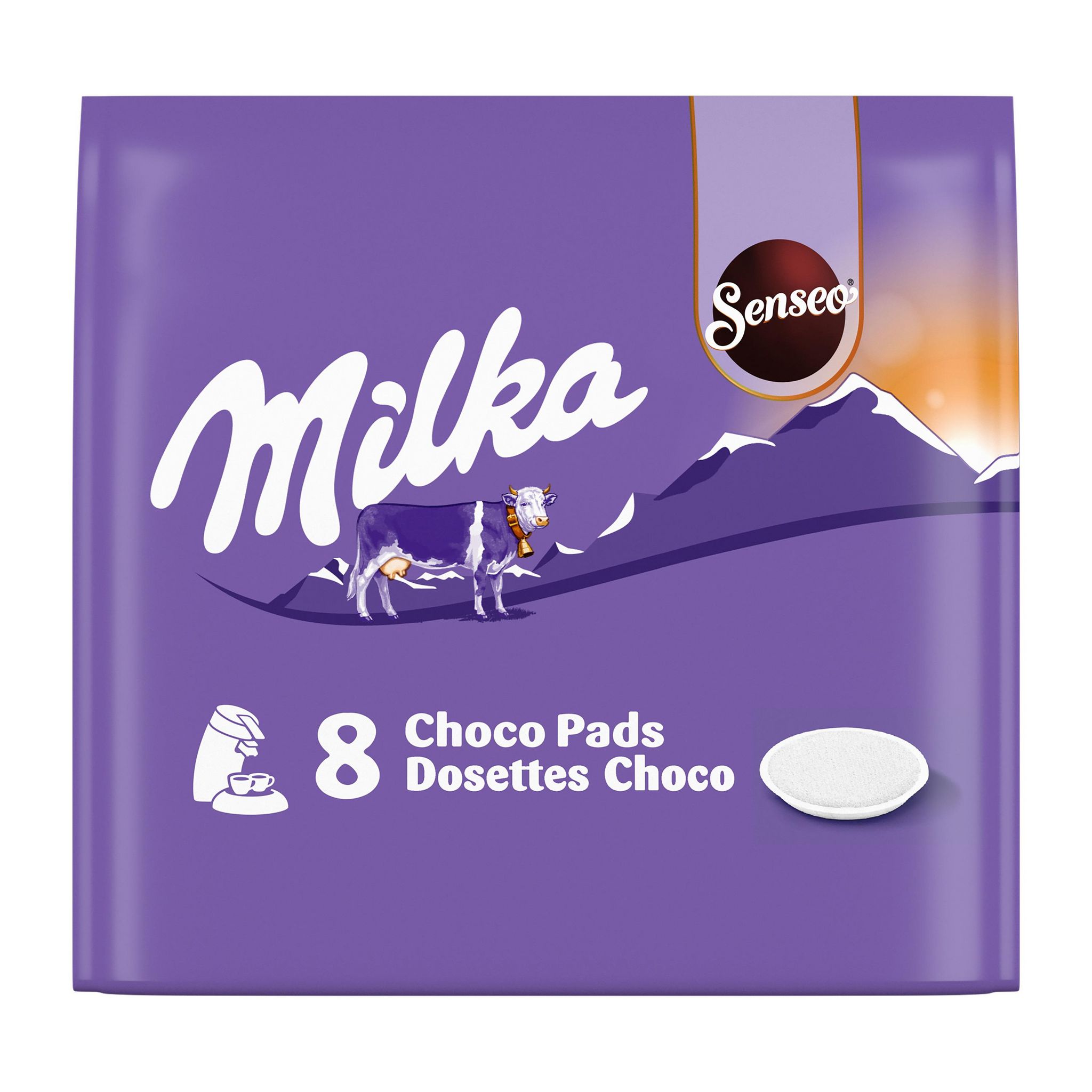 Voir la diapositive 2 : SENSEO Dosettes de chocolat Milka compatibles Senseo 8 dosettes 112g
