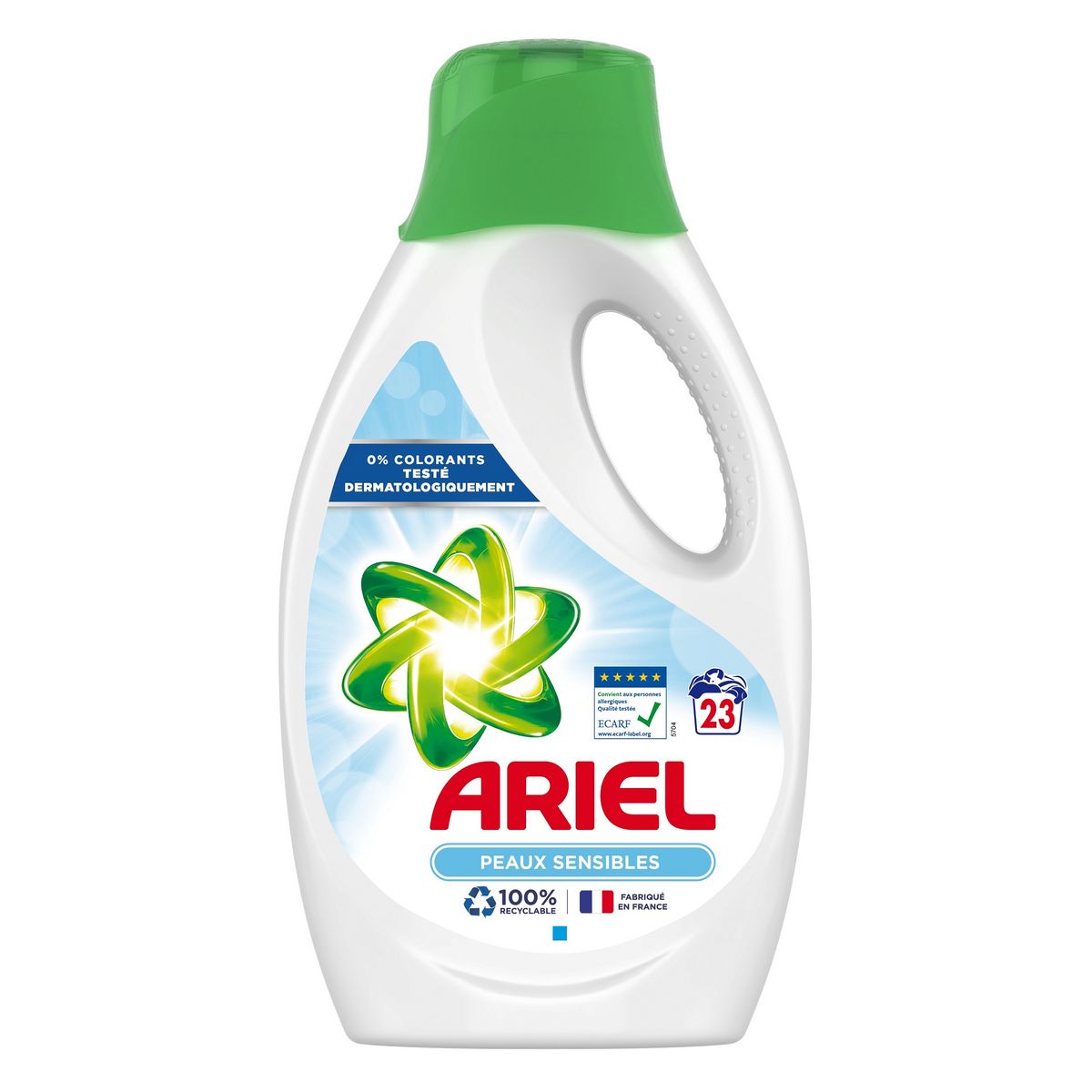 ARIEL Lessive liquide peaux sensibles  23 lavages 1,265l