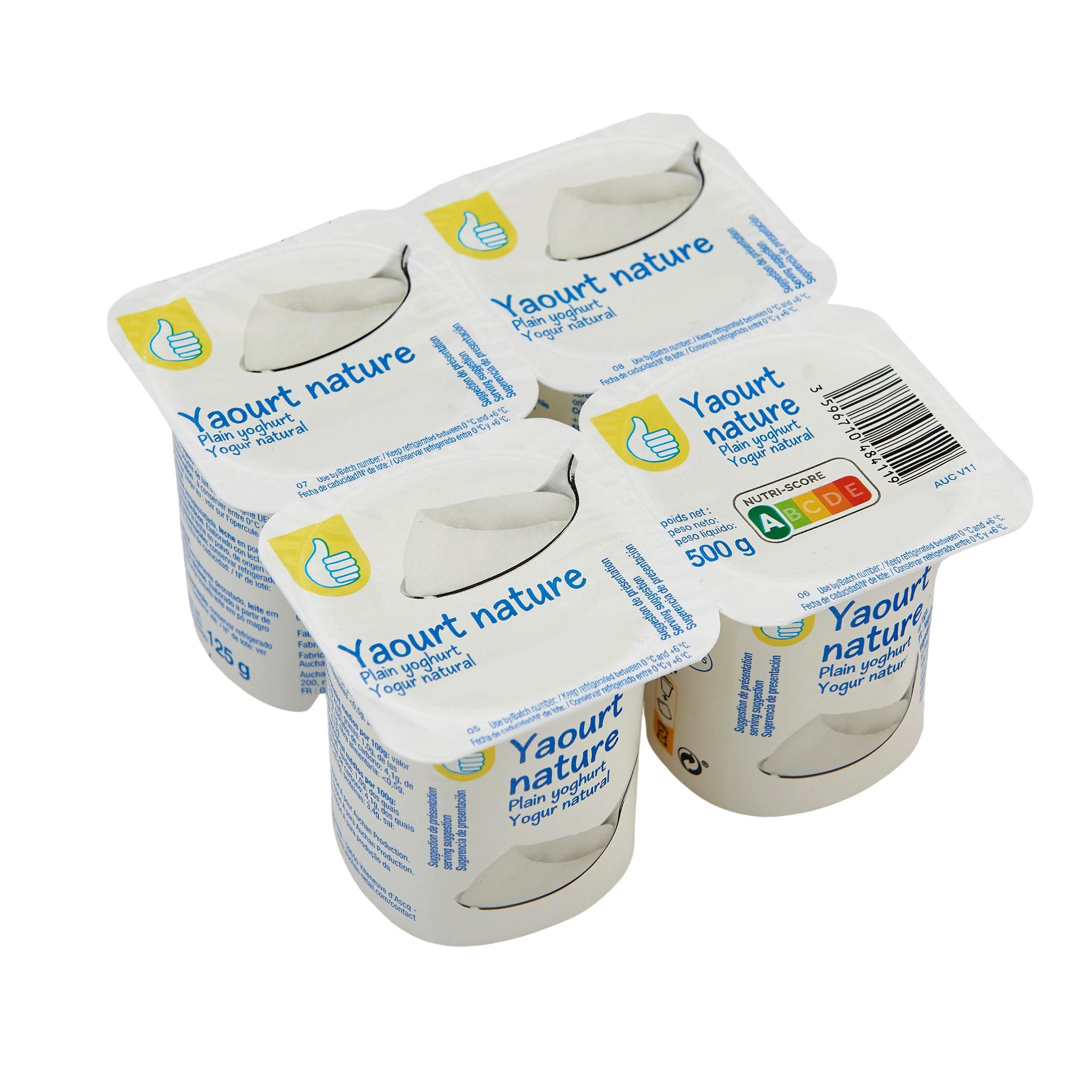 Voir la diapositive 2 : POUCE Yaourt nature 4x125g