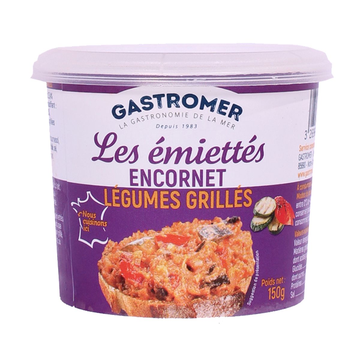 GASTROMER Rillettes d'encornet et légumes grillés 150g