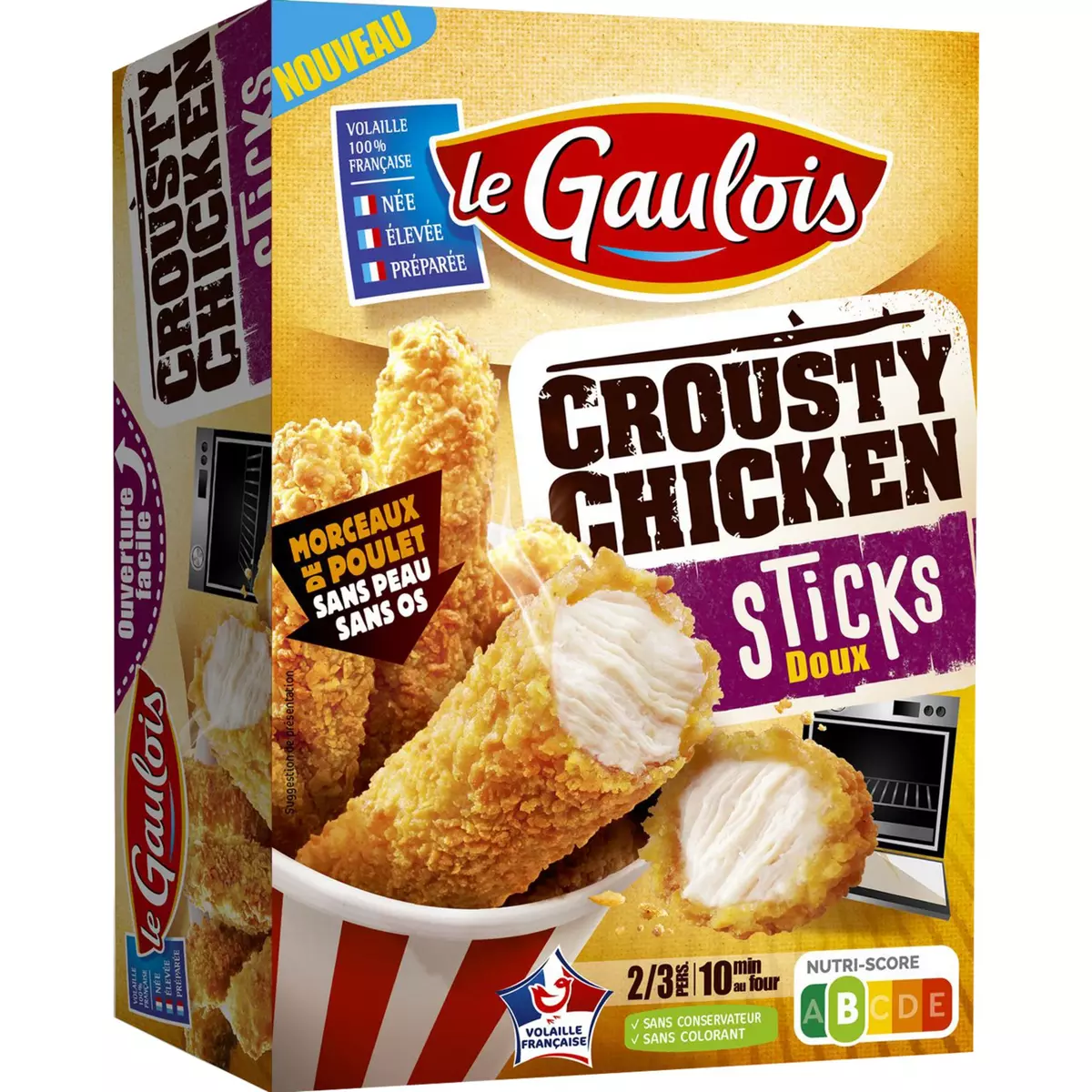 LE GAULOIS Crousty chicken sticks morceaux de poulet 2-3 portions 320g