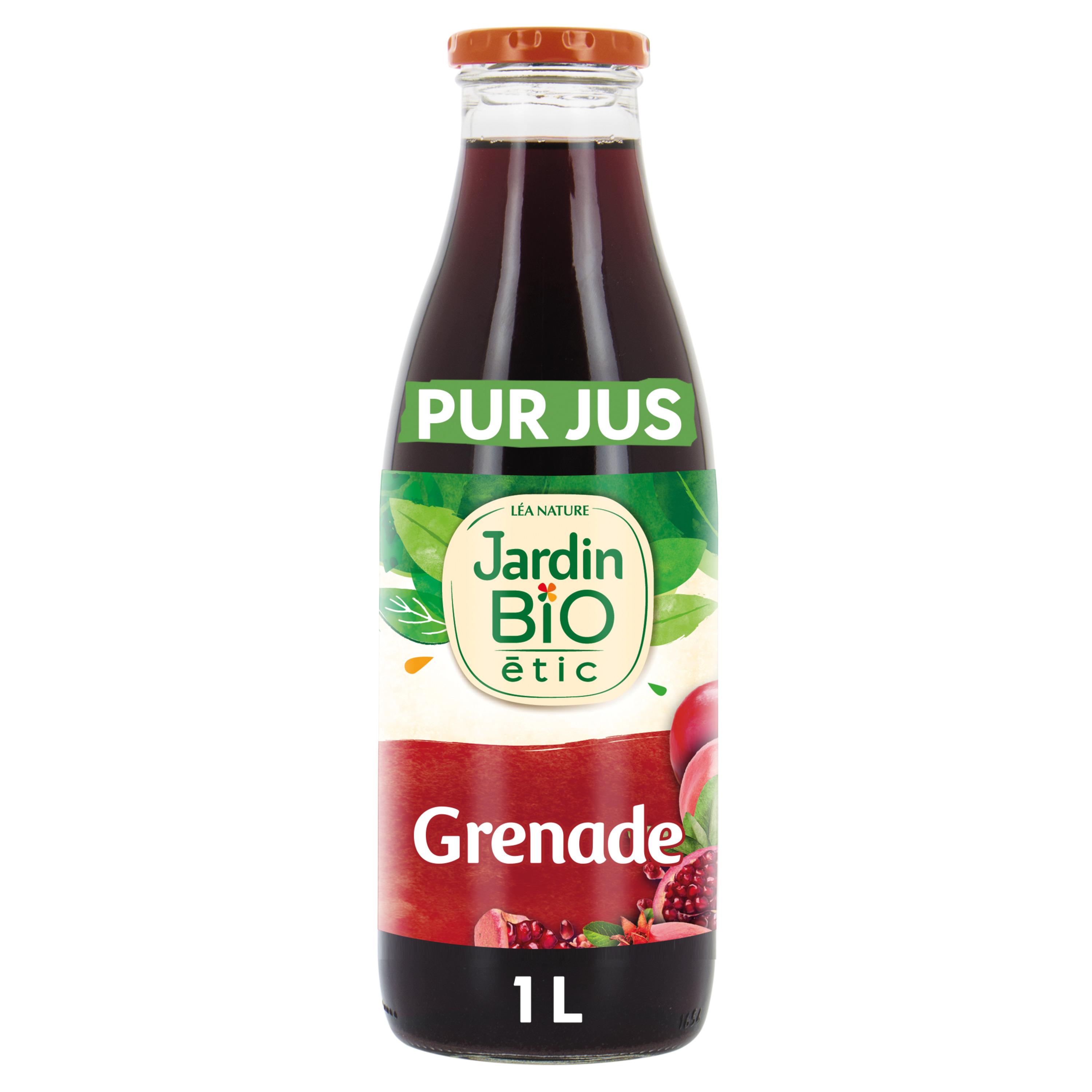 Voir la diapositive 2 : JARDIN BIO ETIC Pur jus de grenade 1l