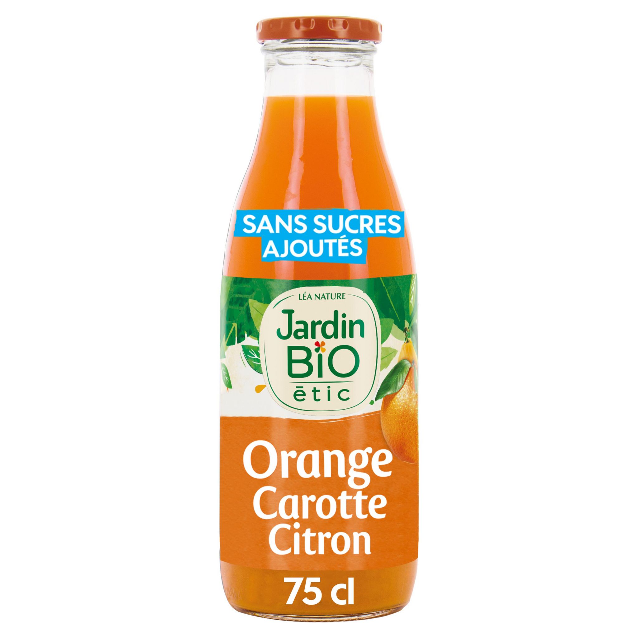 Voir la diapositive 2 : JARDIN BIO ETIC Jus d'orange carotte et citron bio 75cl