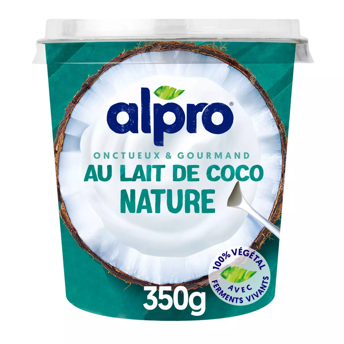 ALPRO Dessert végétal pure coco nature faible en sucre 350g