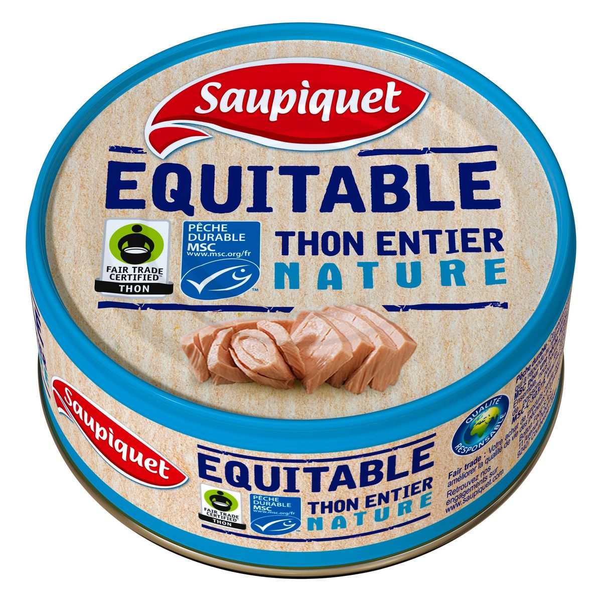 SAUPIQUET Thon entier nature équitable MSC 112g