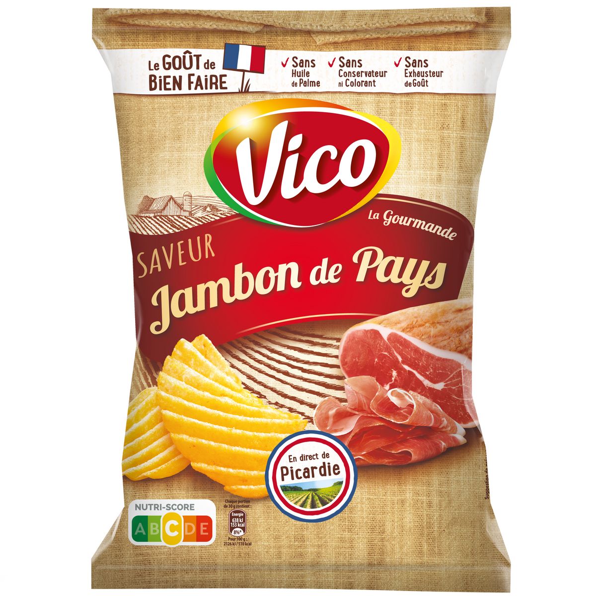 VICO Chips gourmande saveur jambon du pays 120g
