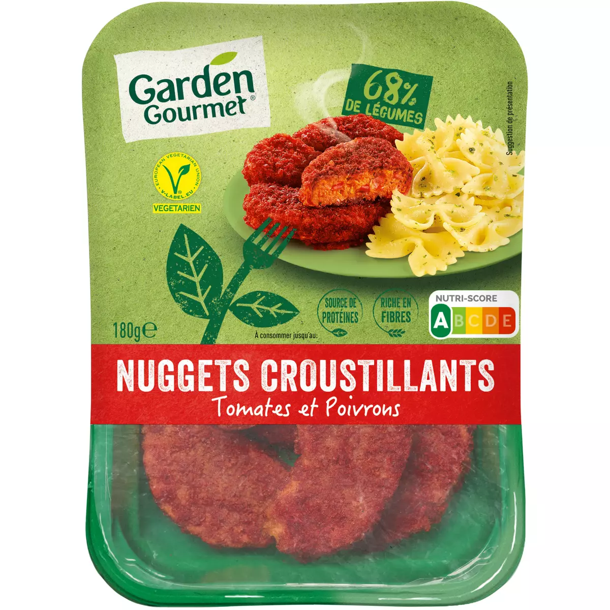 GARDEN GOURMET Nuggets croustillants de tomates et poivrons 180g