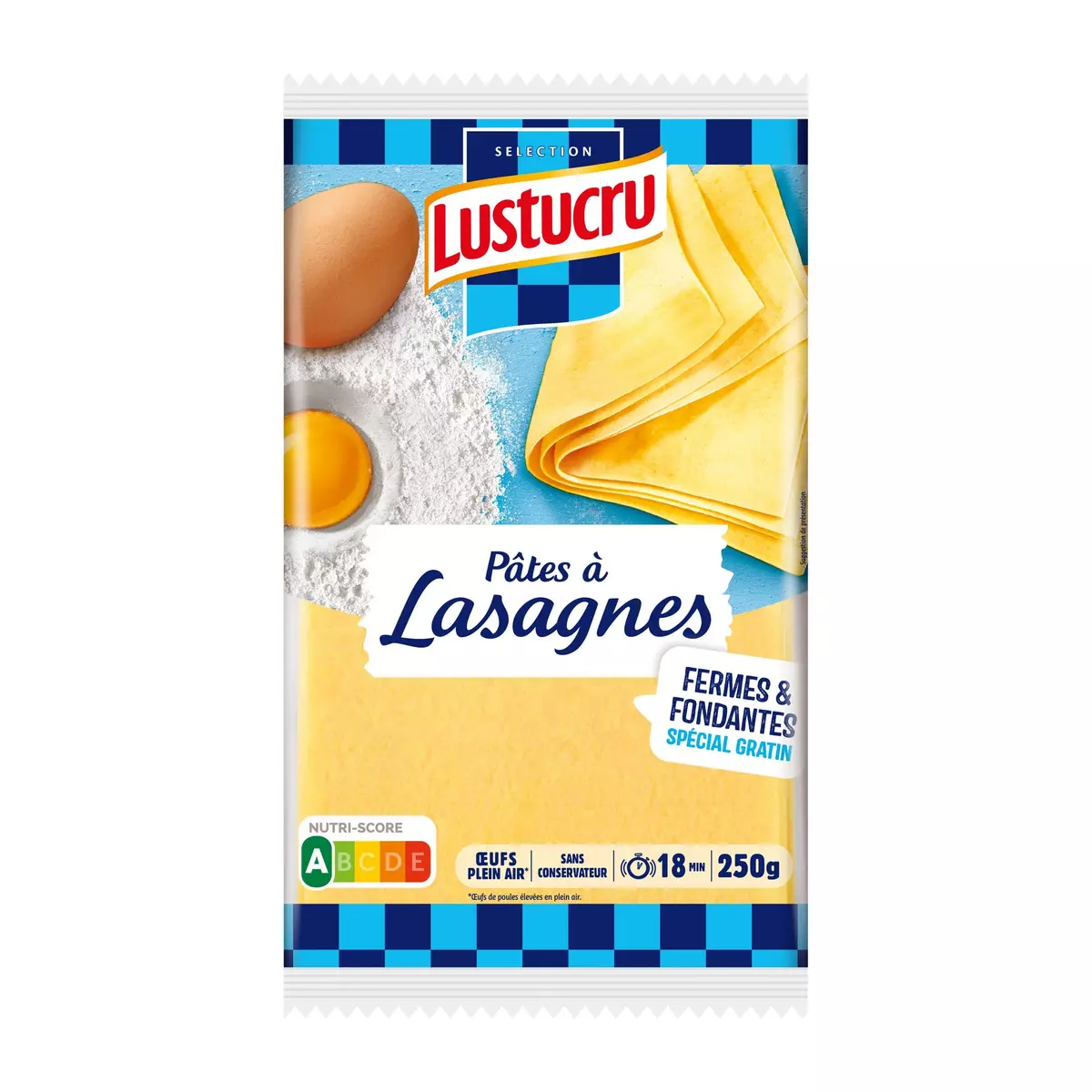 LUSTUCRU Feuilles de lasagnes 250g