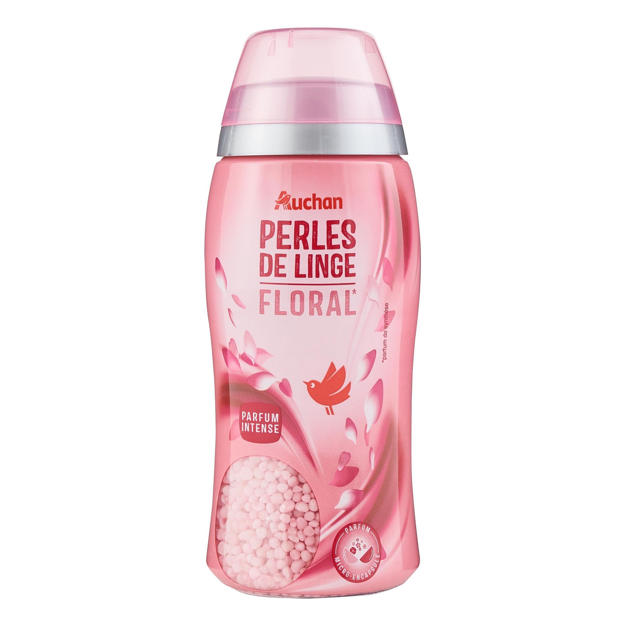 Voir la diapositive 2 : AUCHAN Parfum de linge en perles fruité 275g
