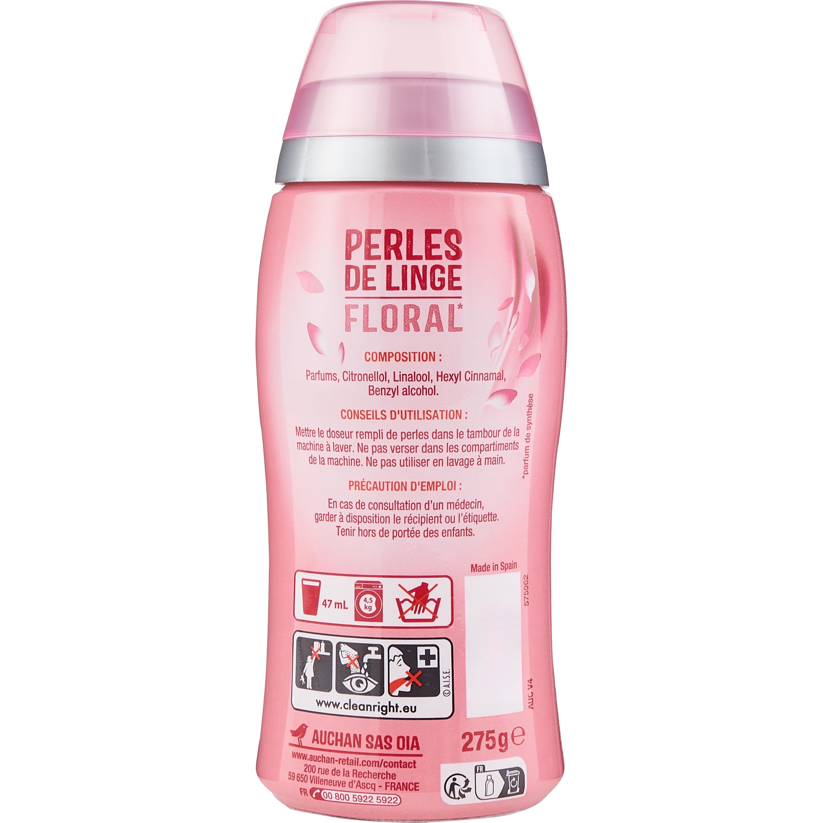 Voir la diapositive 3 : AUCHAN Parfum de linge en perles fruité 275g