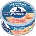 PETIT NAVIRE Thon entier au naturel -25% sel 112g