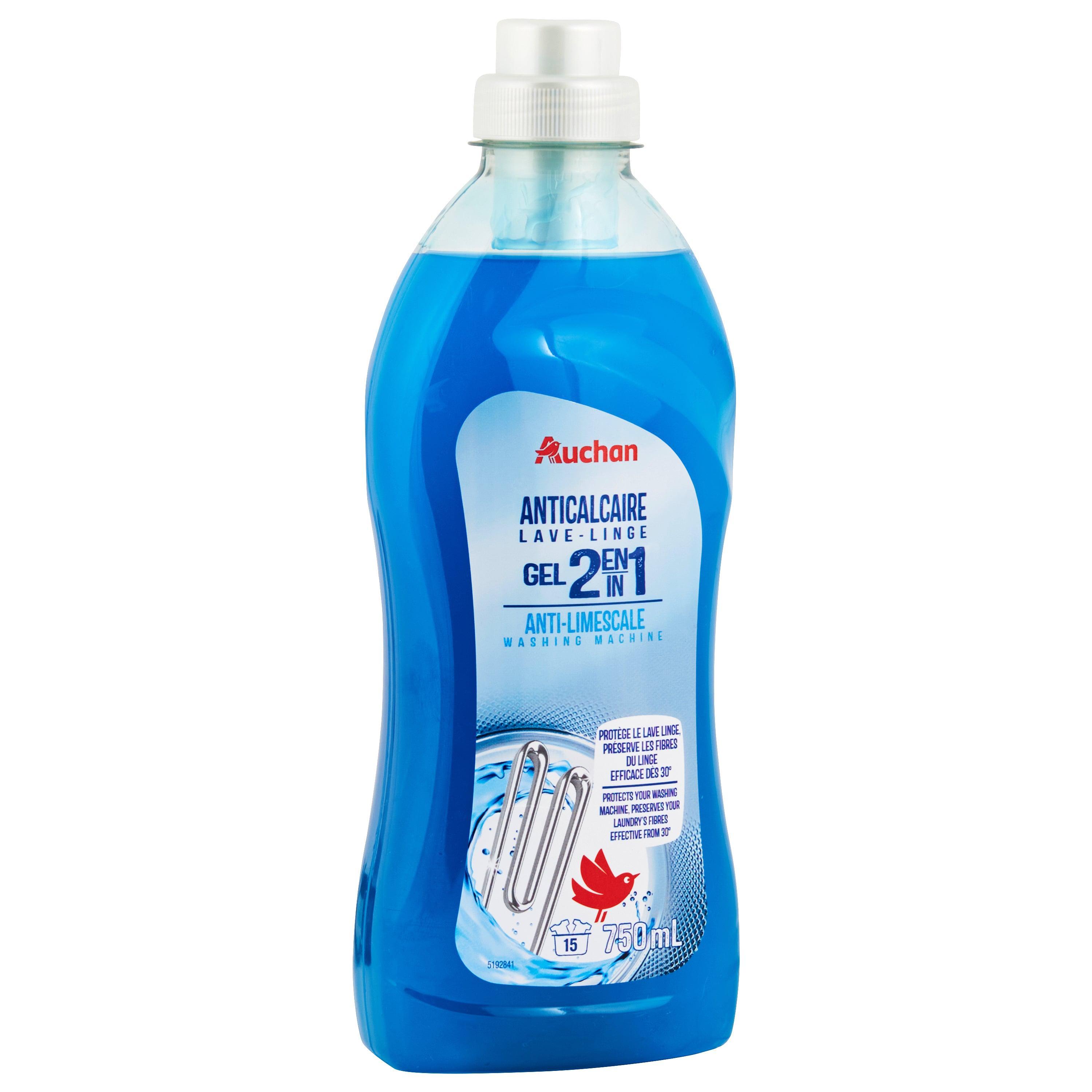 Voir la diapositive 3 : AUCHAN Gel anticalcaire lave-linge 15 doses 750ml