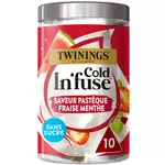 TWININGS Cold In'fuse infusion froide pastèque fraise menthe 10 sachets 25g