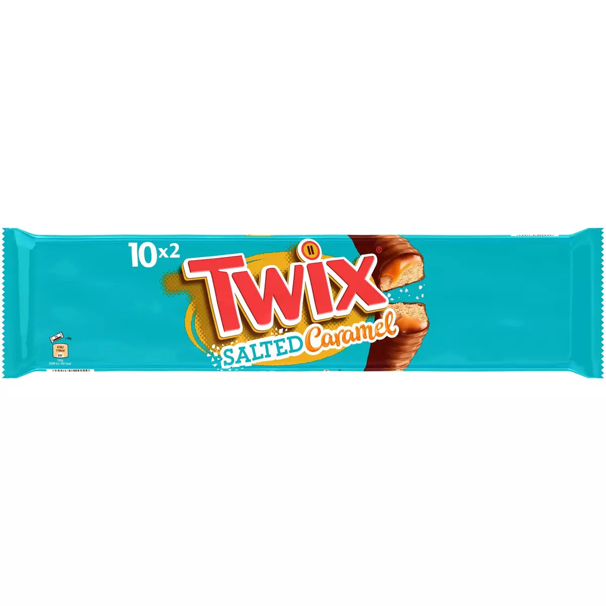 TWIX Barres chocolatées au caramel salé x10 450g