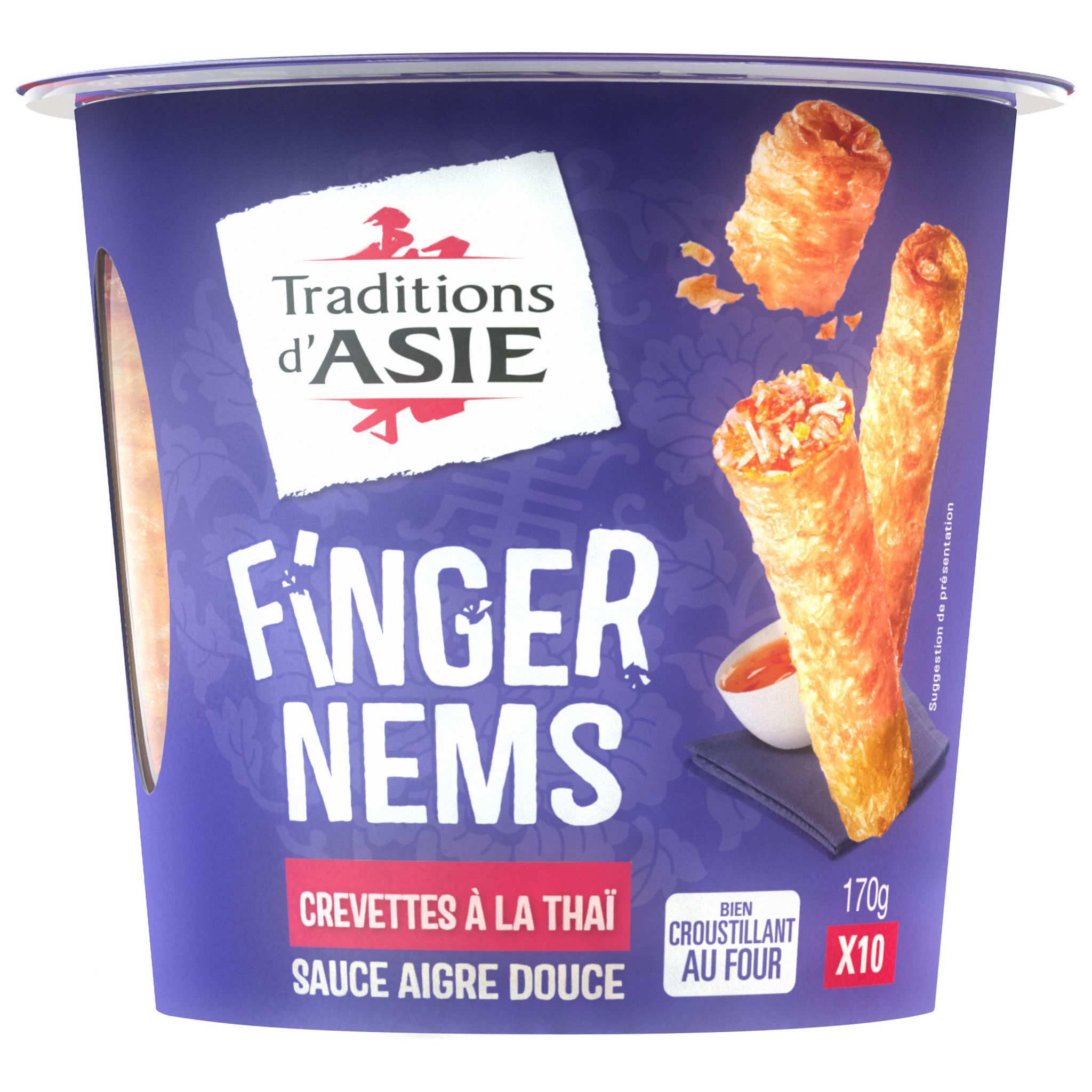 TRADITIONS D'ASIE Nems à la crevettes 10 pièces 170g