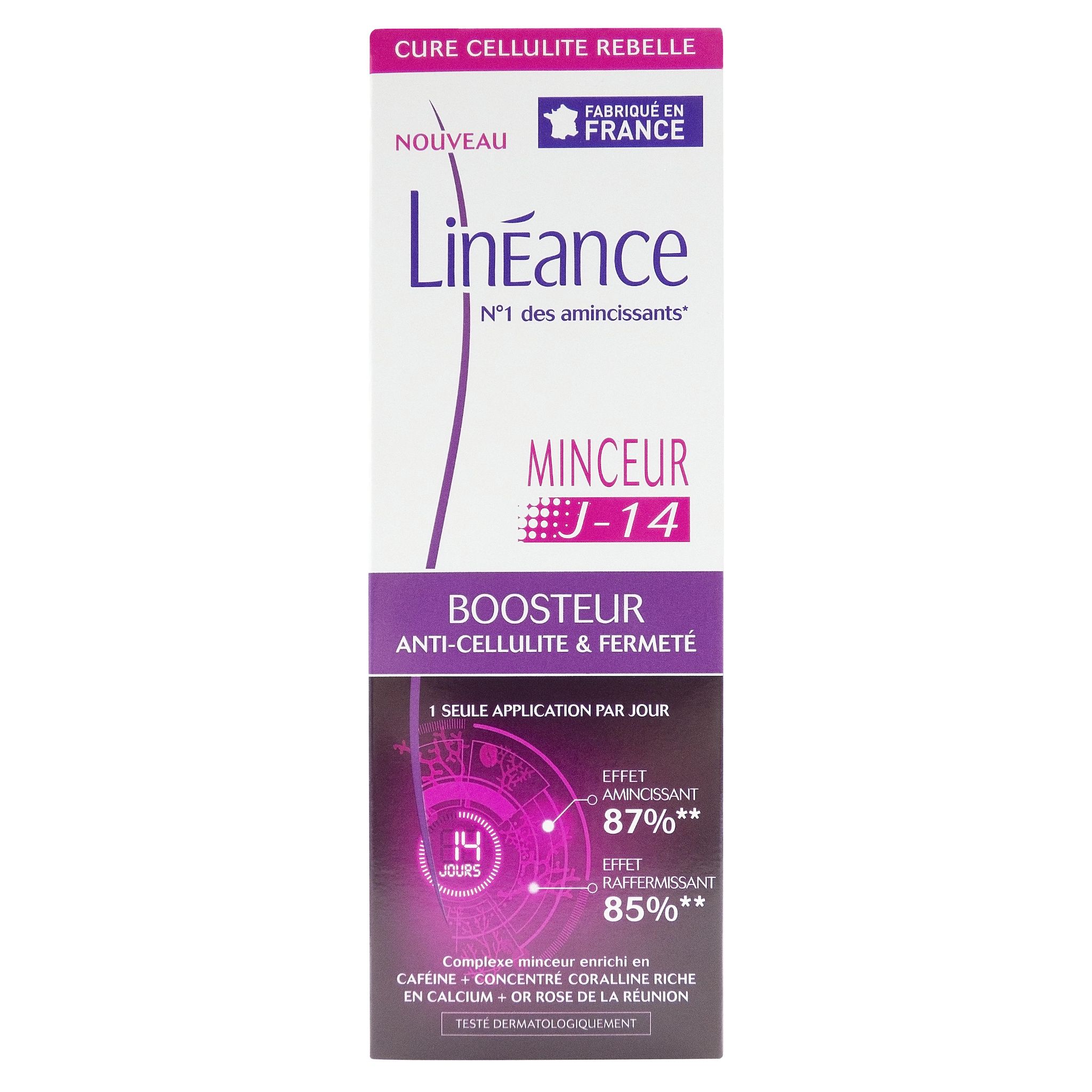 Voir la diapositive 2 : LINEANCE Minceur J-14 Boosteur anti-cellulite et fermeté 180ml