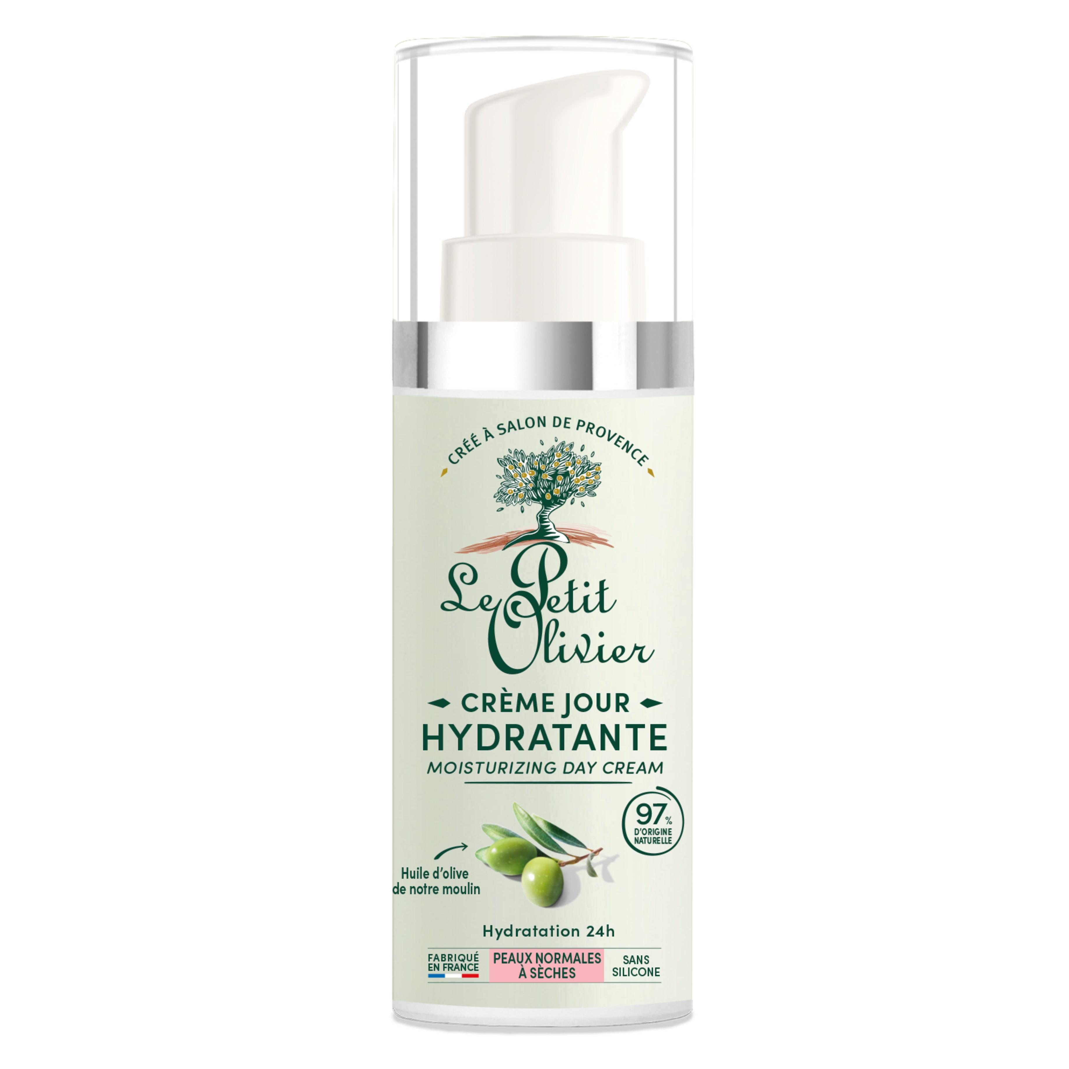 Voir la diapositive 2 : LE PETIT OLIVIER Soin de jour hydratant huile d'olive peaux normales à sèches 50ml