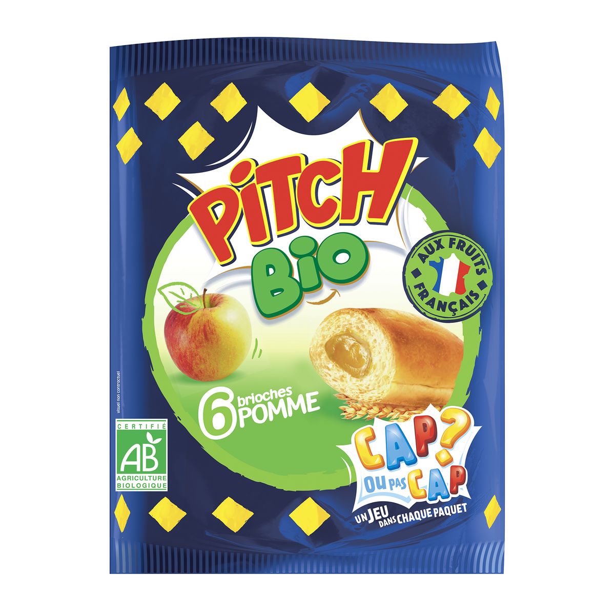 PITCH Brioches fourrées aux pommes bio 6 brioches 232g