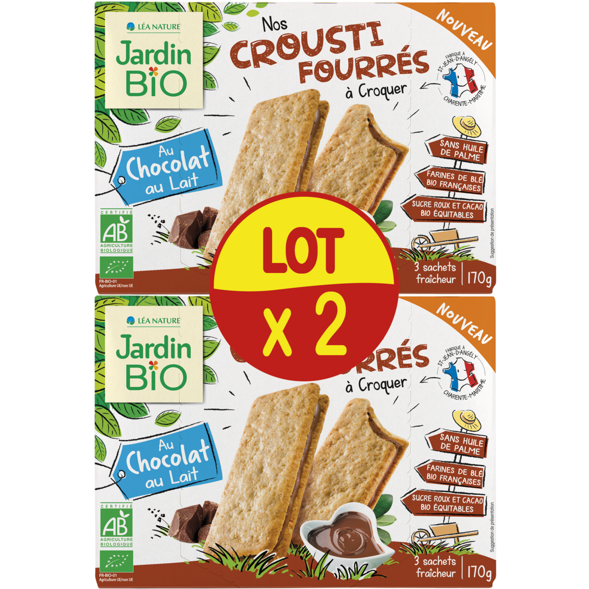 JARDIN BIO ETIC SANS HUILE DE PALME 2x170g