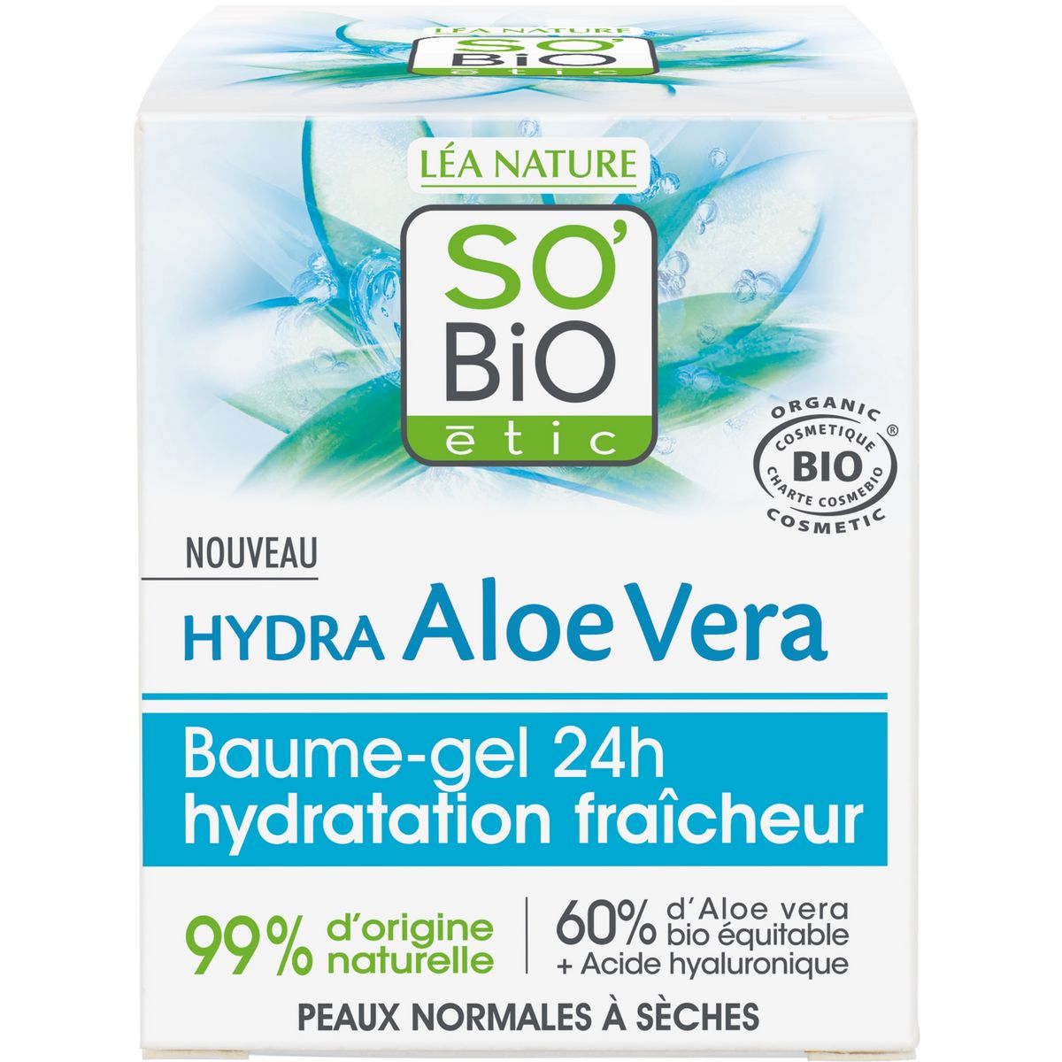 Baume gel hydratation fraîcheur peaux normales à sèches 50ml
