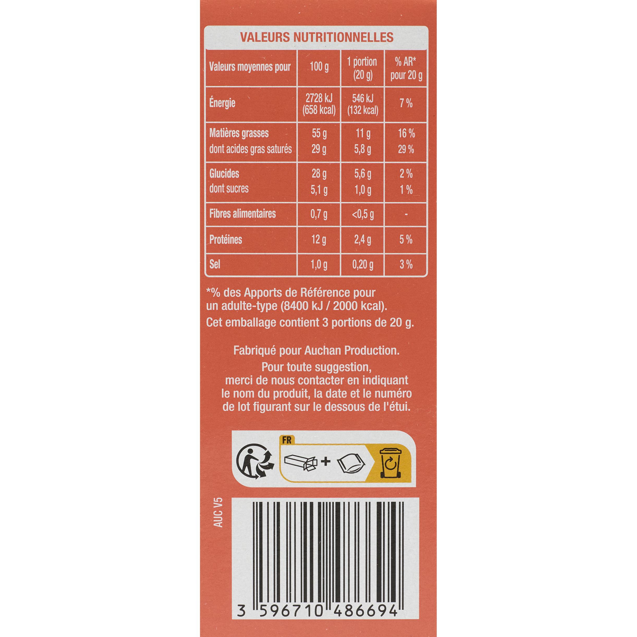 Voir la diapositive 4 : AUCHAN Mini choux saveur saumon et aneth 60g