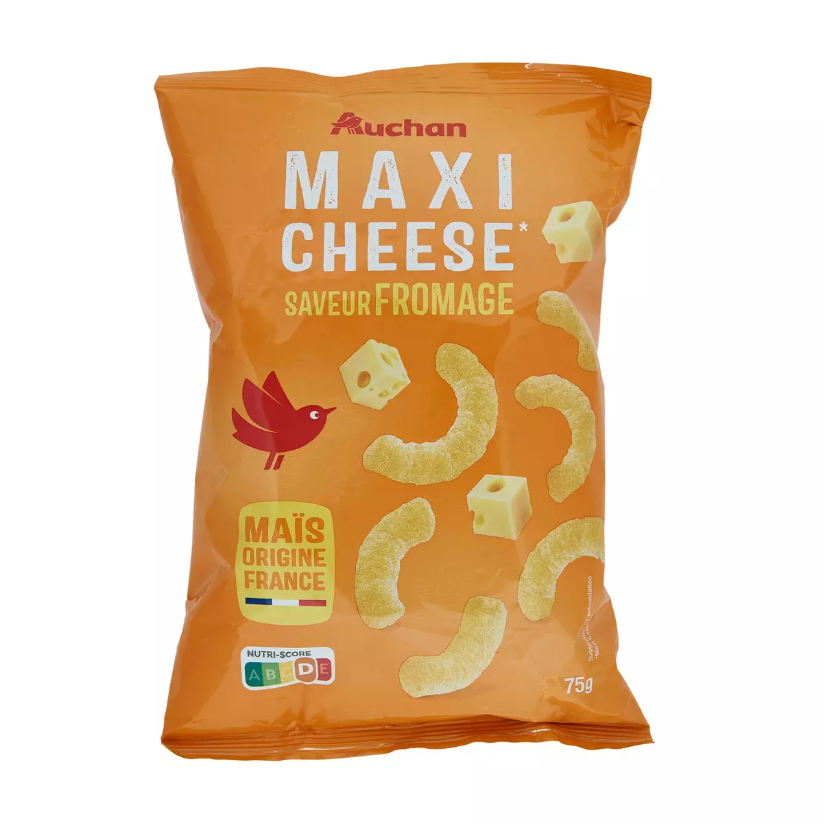 AUCHAN Maxi Cheese biscuits soufflés saveur fromage 75g